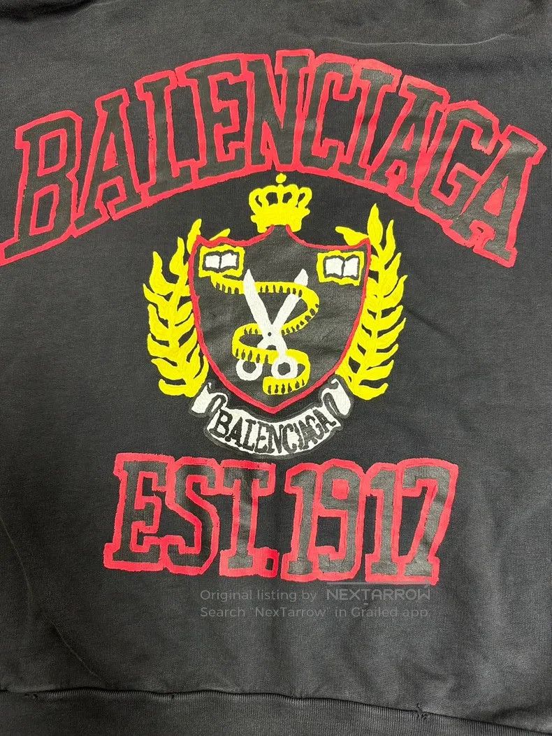Balenciaga Balenciaga Alphabet Printed Casual Hooded Sweatshirt Size US XS / EU 42 / 0 - 3 Thumbnail