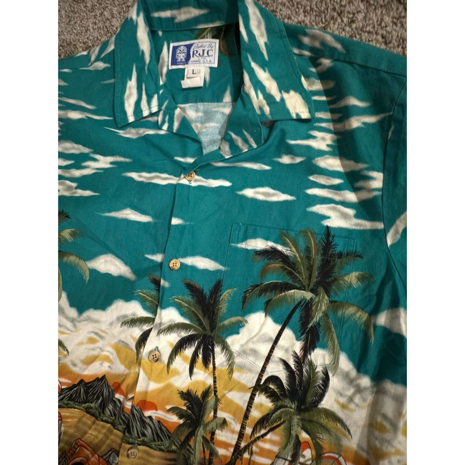 Reyn Spooner Vintage RJC LTD Hawaiian Shirt Men's Large Made in Hawaii Size US L / EU 52-54 / 3 - 2 Thumbnail