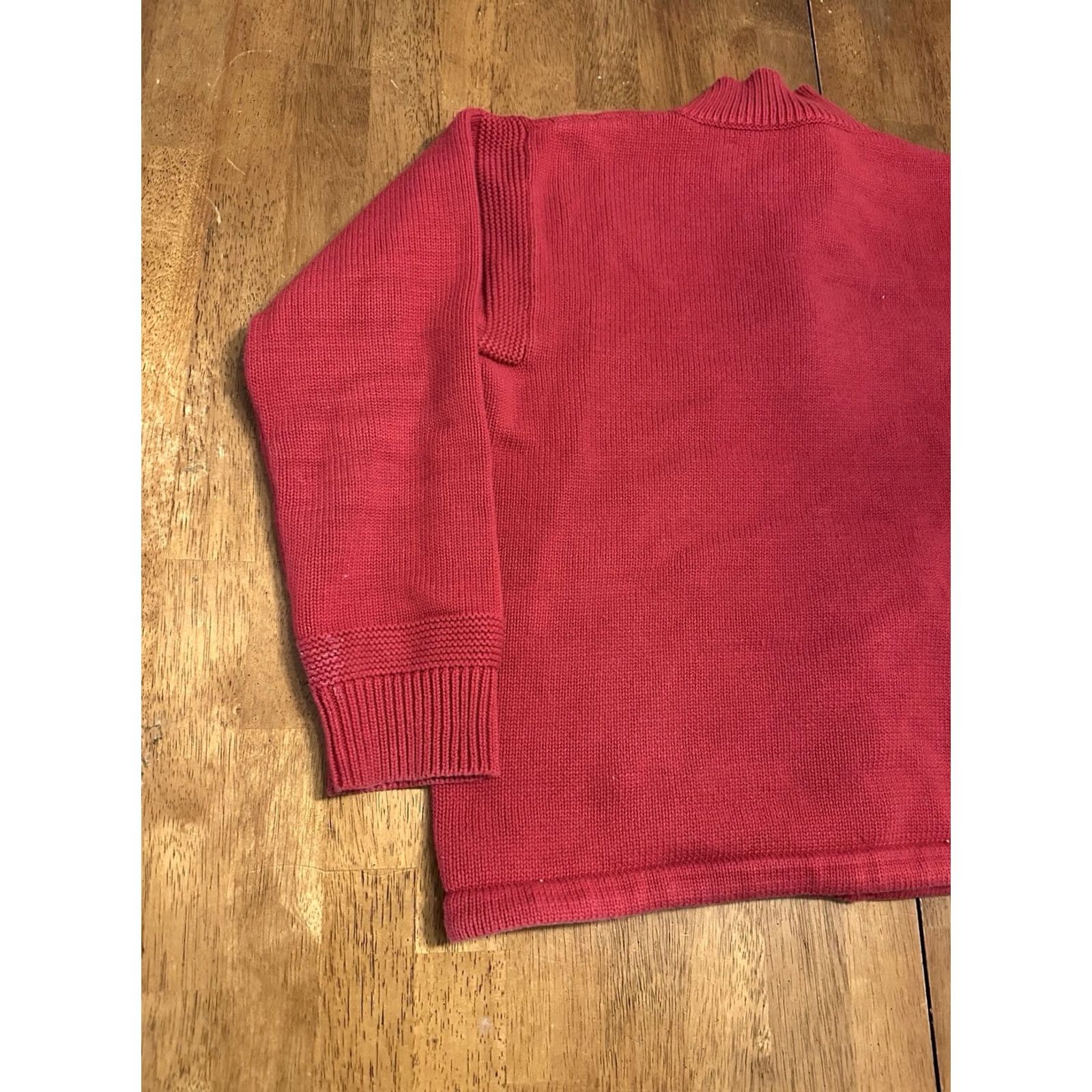 Ralph Lauren Lauren Ralph Lauren Women’s Henley Sweater Red Petite Medium Cotton Knit Size M / US 6-8 / IT 42-44 - 7 Thumbnail