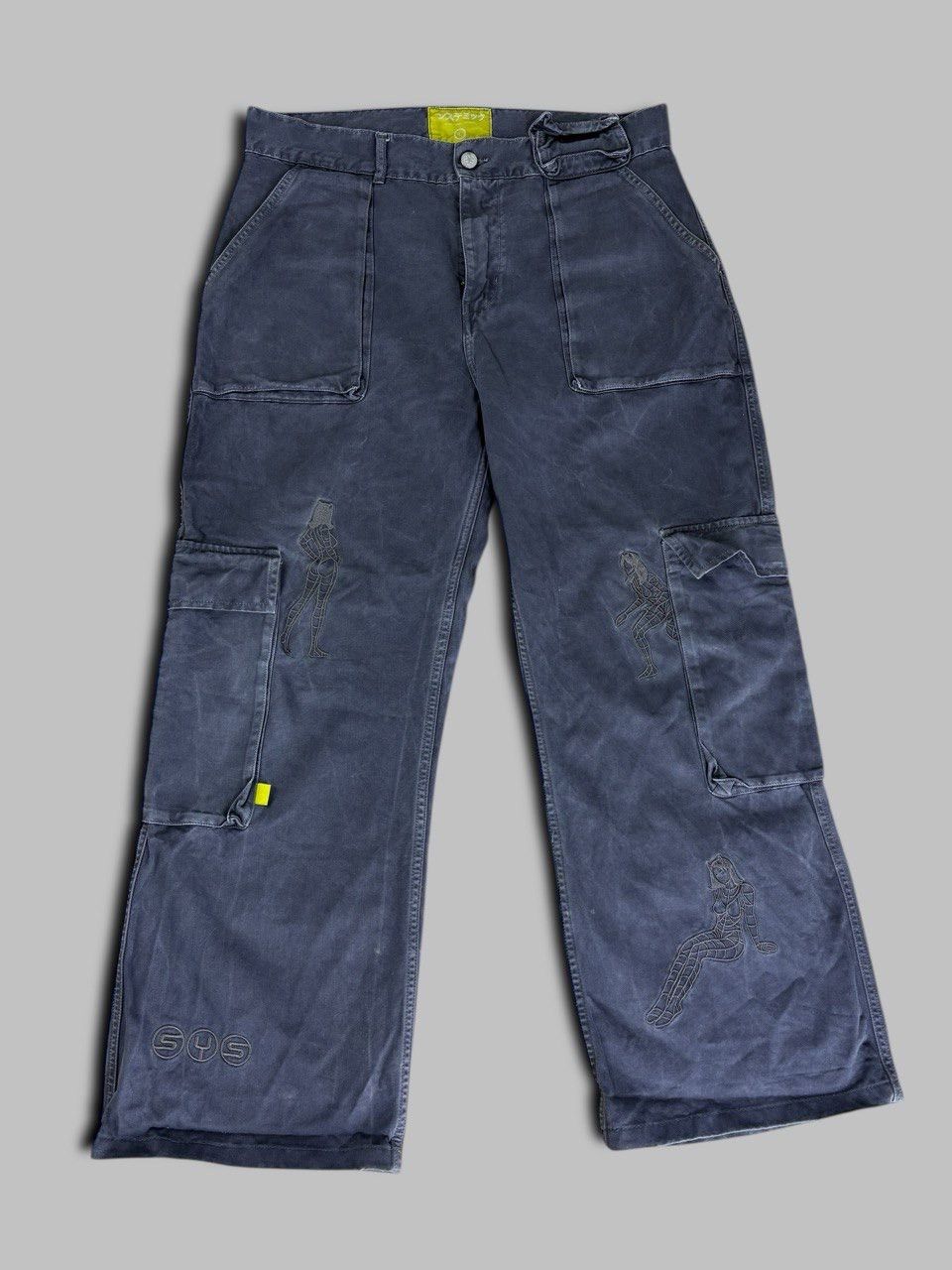 Systemic Systemic Cargo Pants Grey Women Stitching with flared fit Size US 34 / EU 50 - 1 Thumbnail