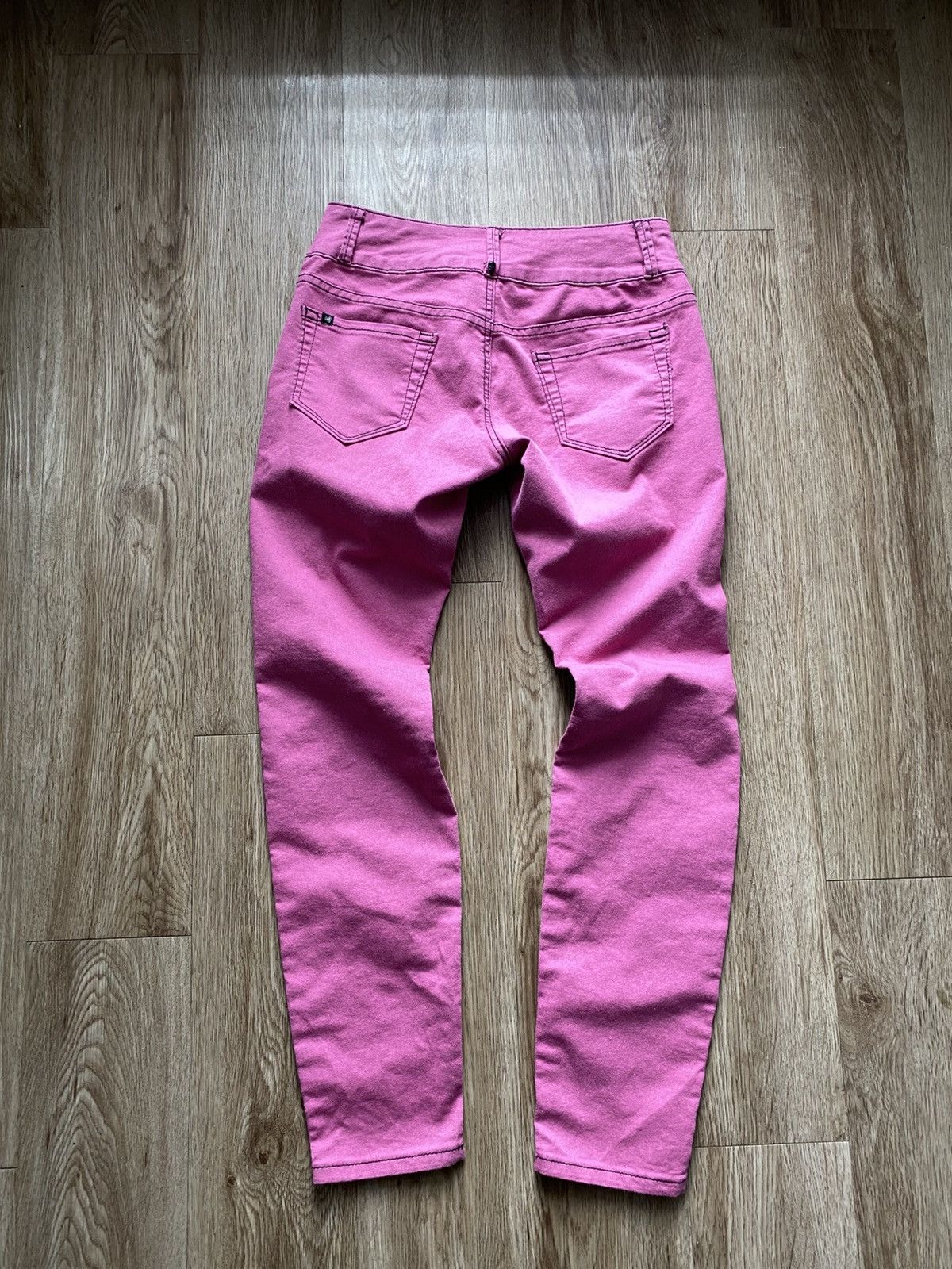 Other Y2K Indie Pink Distressed Skinny Jeans Size 26" / US 2 / IT 38 - 2 Thumbnail