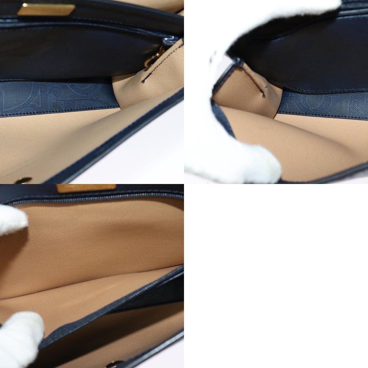 Dior DIOR Trotter Canvas Shoulder Bag Pvc Navy Gold Size ONE SIZE - 12 Thumbnail
