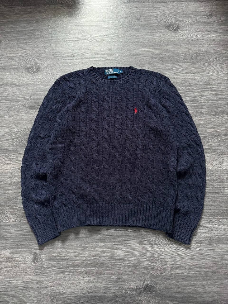 Polo Ralph Lauren Polo Ralph Lauren Luxury Mini Logo Cable Knit Sweater Size US L / EU 52-54 / 3 - 7 Thumbnail