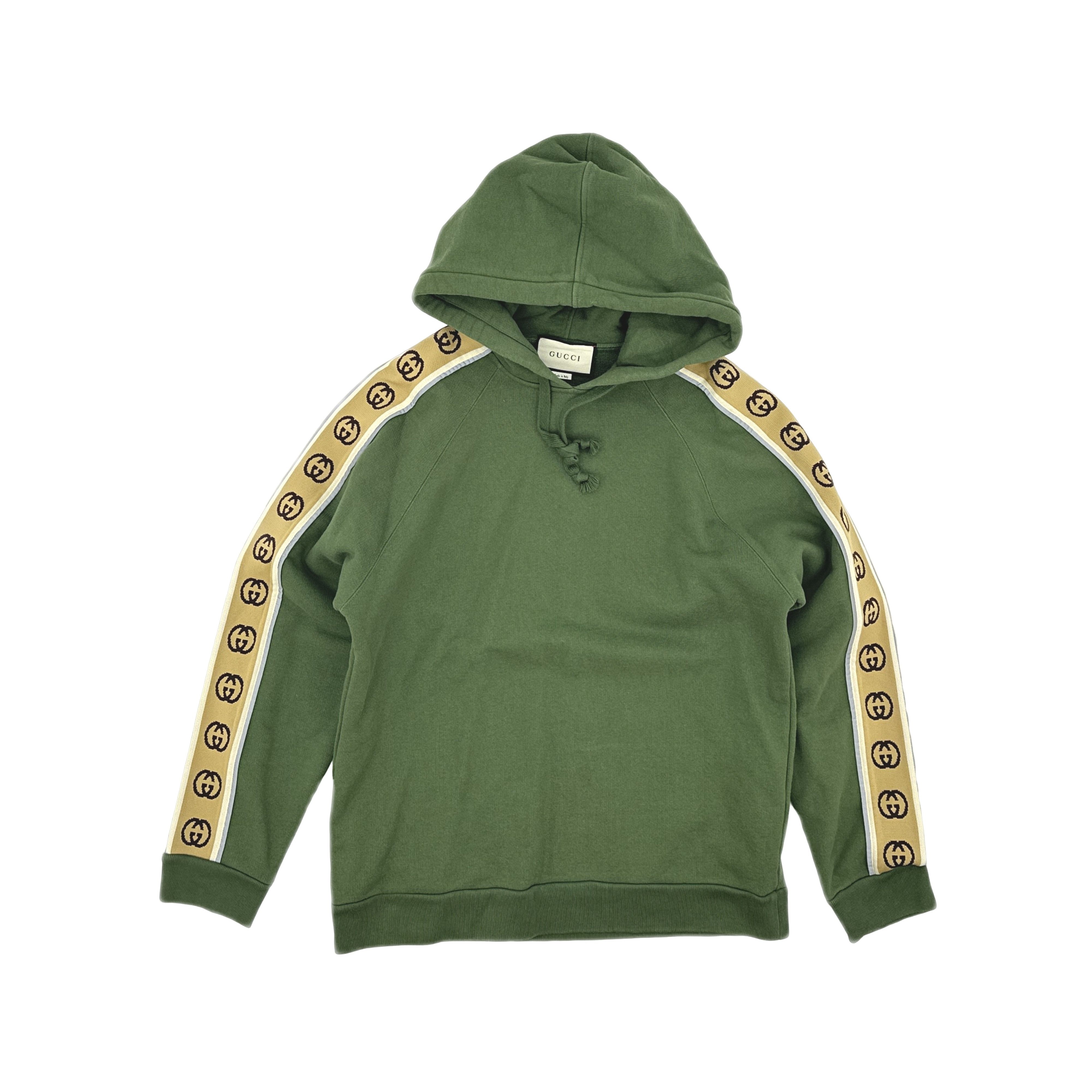 Gucci Gucci Side Logo Tape Hoodie Green Size S Size US S / EU 44-46 / 1 - 1 Thumbnail