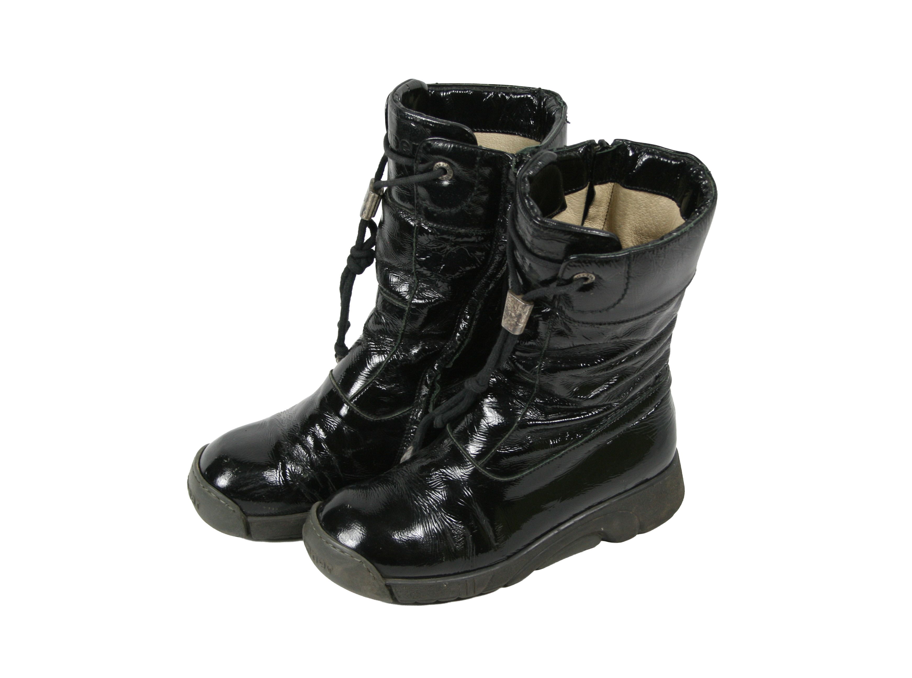 Japanese Brand 00S Bumper Y2K Patent Leather Mid Moto Boots Vintage Size US 6 / IT 36 - 3 Thumbnail