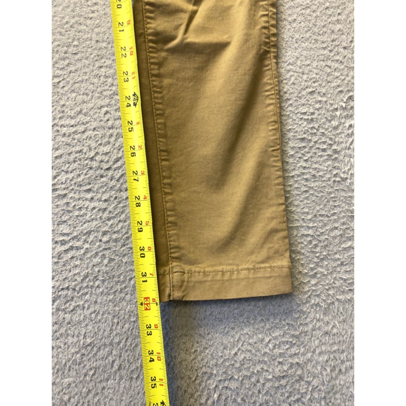 Vintage American Eagle Pants Mens 29x32 Chino Faded Gold Regular Straight Cotton Blend Khakis Button Zip Casual/Business Vintage No Signature Logo 0621 Size US 29 - 4 Thumbnail