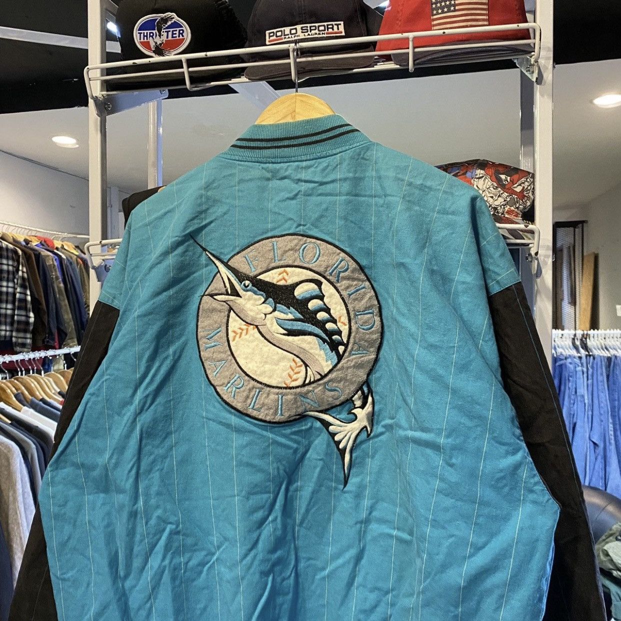 MLB × Mirage × Vintage VINTAGE Miami Marlins Mirage Reversible jacket size XXL Size US XXL / EU 58 / 5 - 5 Thumbnail