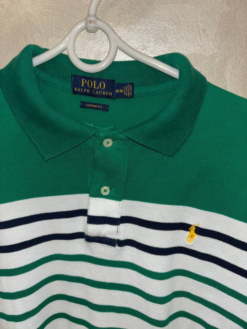 Polo Ralph Lauren Polo Ralph Lauren Green and white men's striped shirt M Size US M / EU 48-50 / 2 - 11 Thumbnail