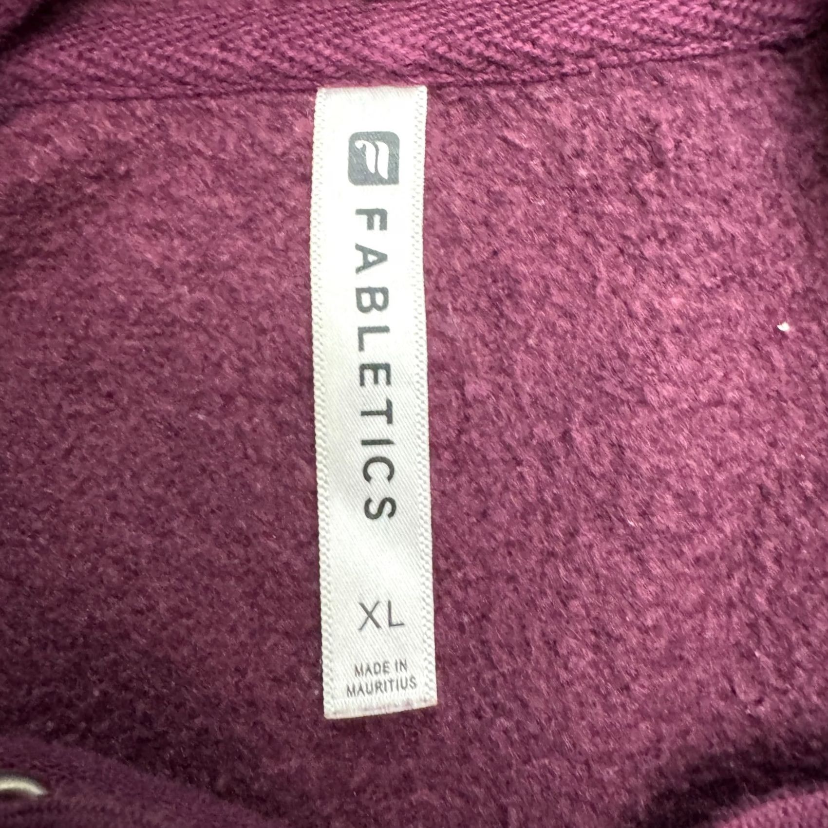 Fabletics Fabletics Full Zip Hoodie Sweatshirt Women XL Burgundy Fleece Raglan Pockets Size XL / US 12-14 / IT 48-50 - 5 Thumbnail