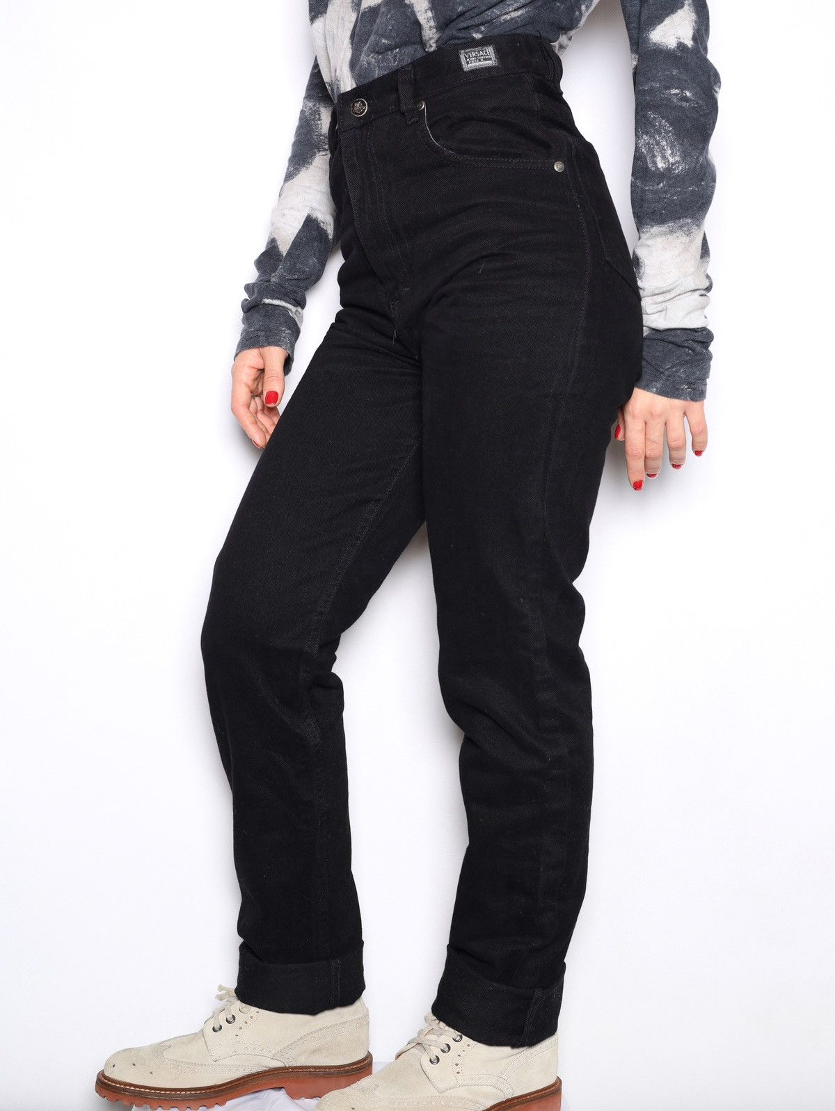 Versace Jeans Couture Versace Jeans Couture Vintage Black Denim Jeans Skinny Pants Size 27" / US 4 / IT 40 - 5 Thumbnail