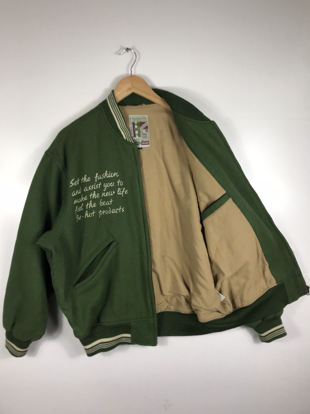 Vintage ⚡️Vintage Aburaysia Head Boy Wool Zipper Varsity Jacket Size US L / EU 52-54 / 3 - 8 Thumbnail