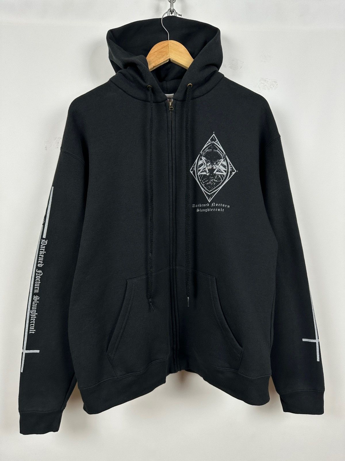 Band Tees Vintage Darkened Nocturn Slaughtercult Metal Band Hoodie Size US L / EU 52-54 / 3 - 2 Thumbnail
