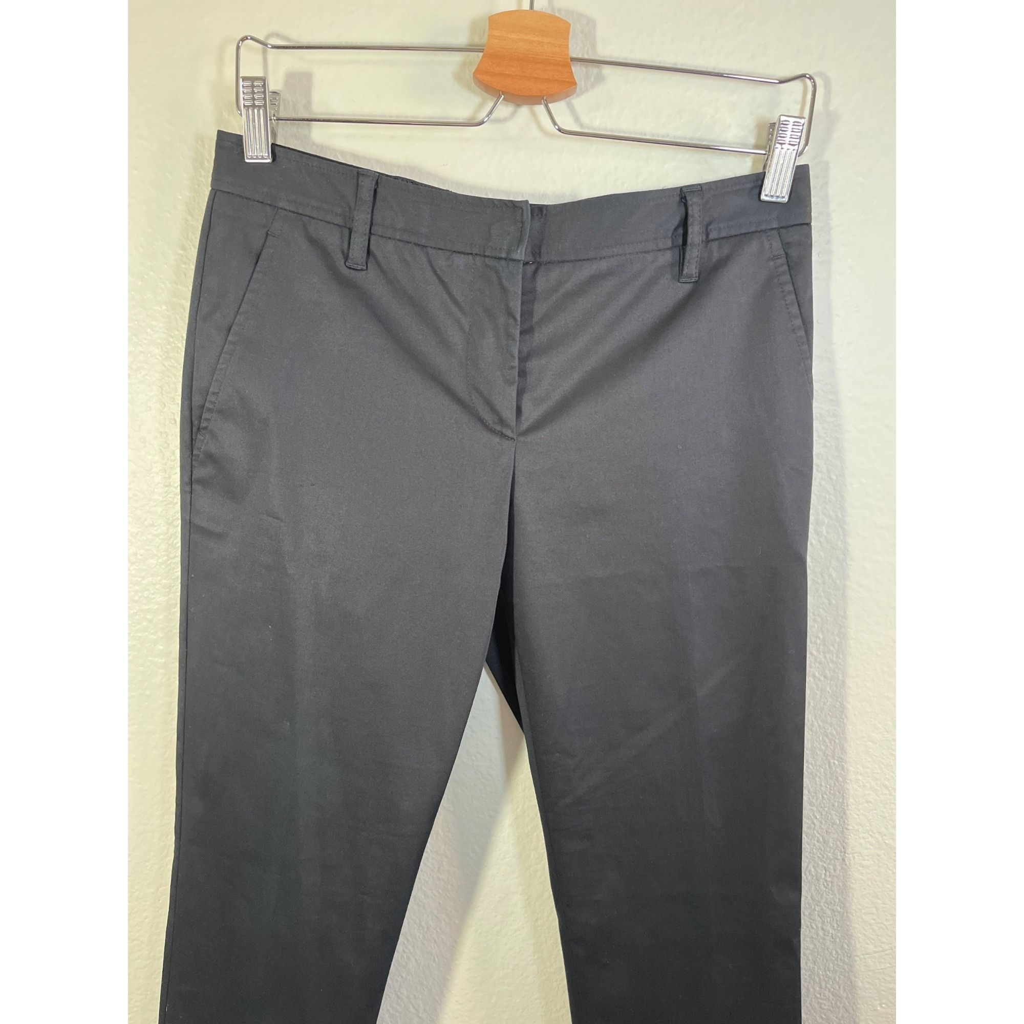 Miu Miu Miu Miu Black Slim Fit Cropped Dress Pants Size 38 Size 30" / US 8 / IT 44 - 2 Thumbnail