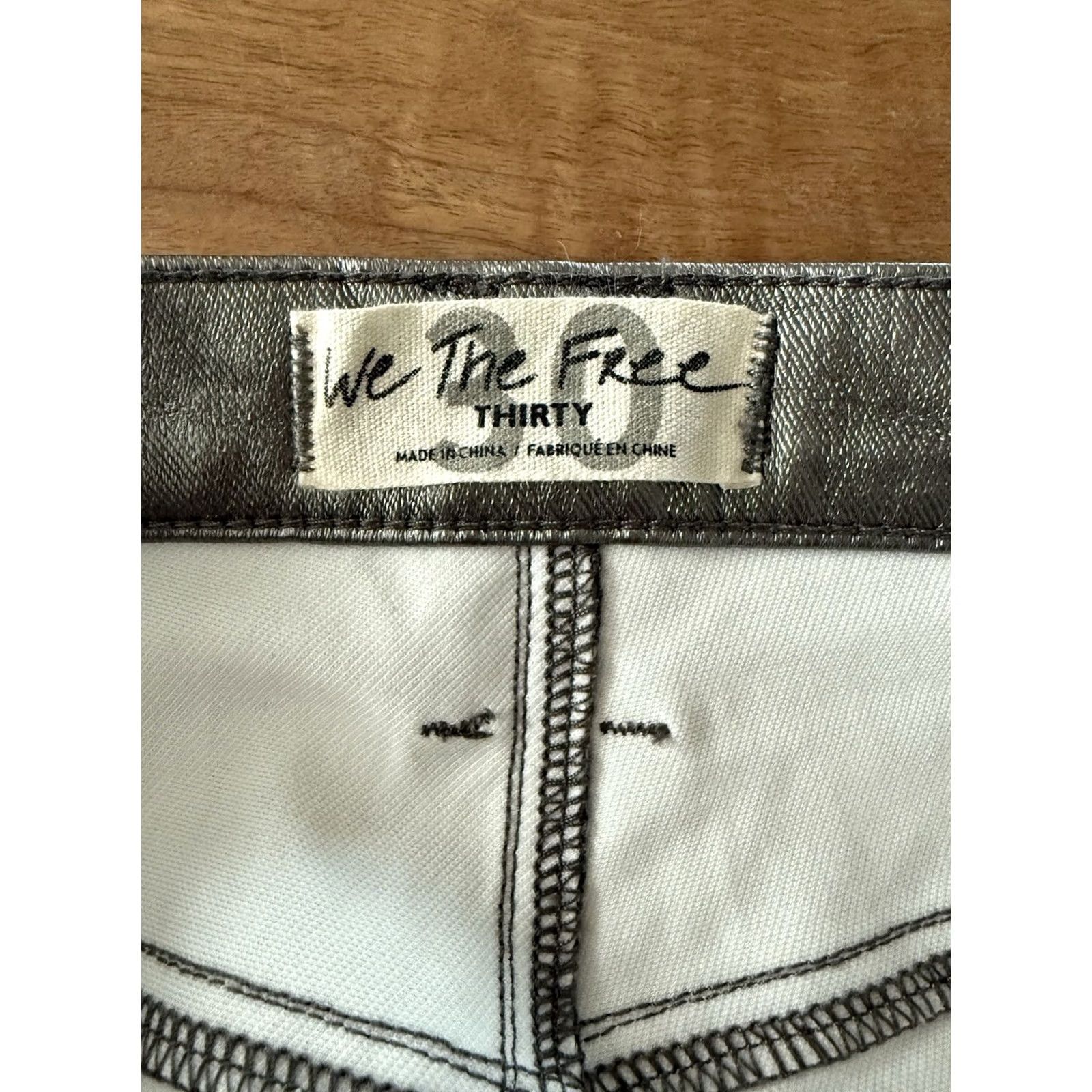 Free People Free People Phoenix Coated Ankle Silver Skinny Jeans Womens 30 Slim 5-Pocket City Festival Logo Womens Size 30" / US 8 / IT 44 - 4 Thumbnail