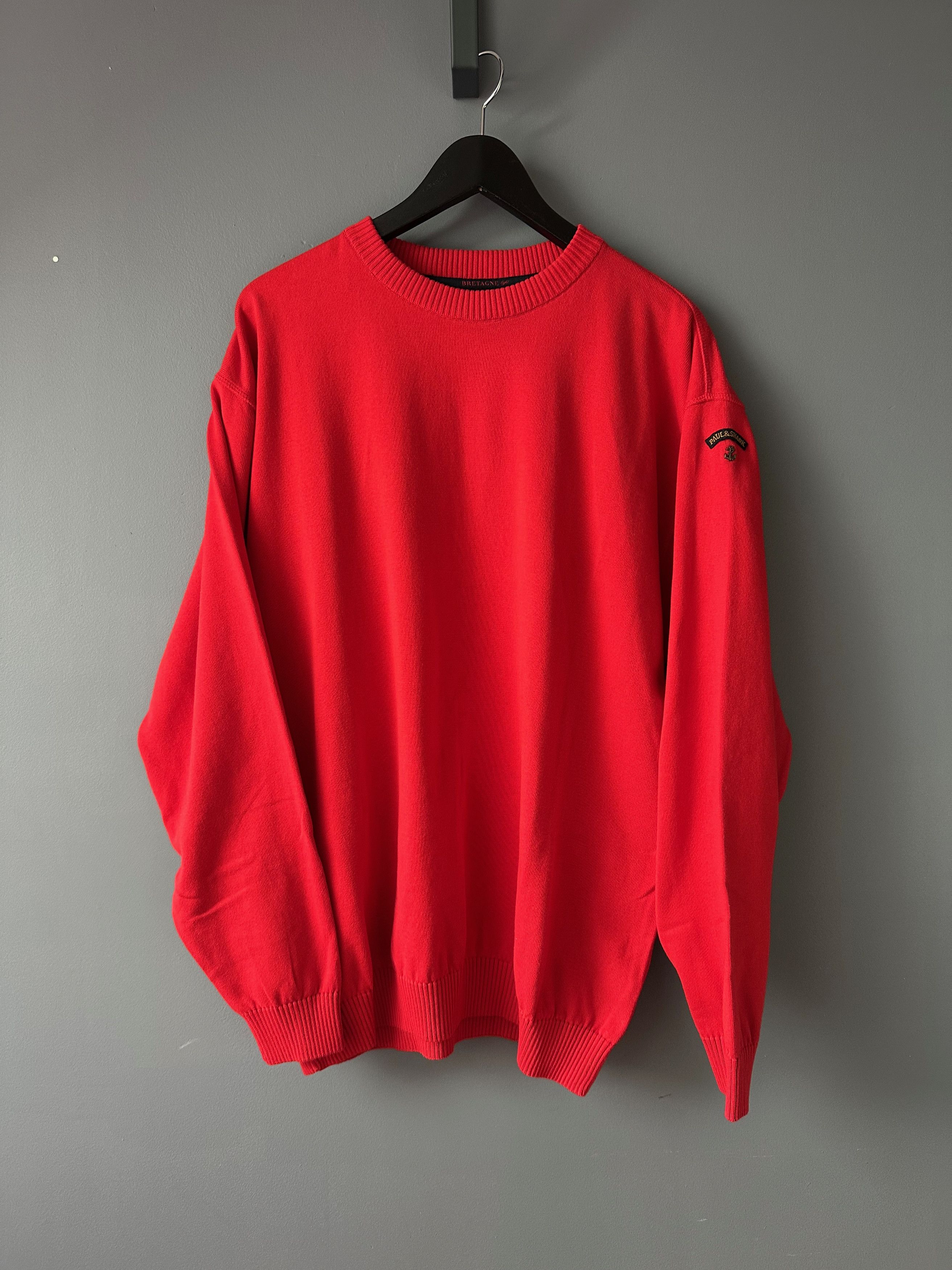 Paul & Shark Paul & Shark Bretagne Light Crew Neck Sweater Red Jumper Size US XL / EU 56 / 4 - 1 Thumbnail