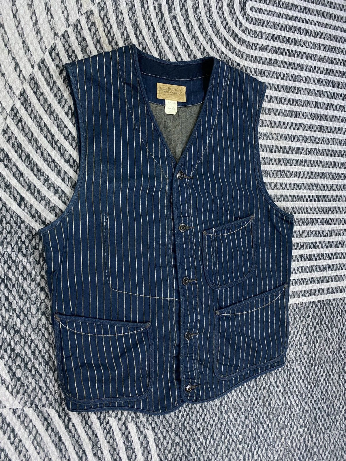 RRL Ralph Lauren 🔥RARE Vintage RRL Ralph Lauren Indigo Hickory Stripes Vest Size US S / EU 44-46 / 1 - 3 Thumbnail