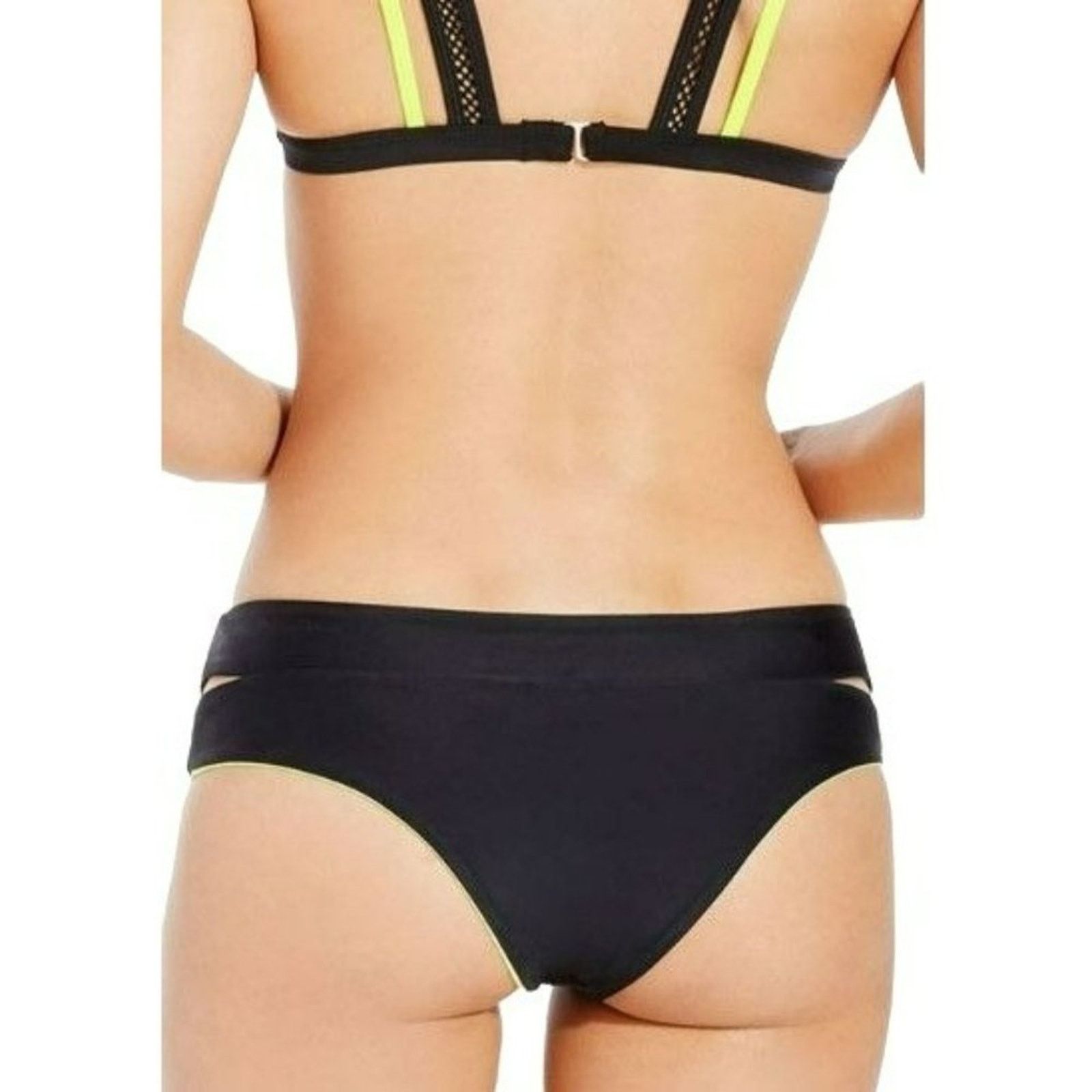 Fabletics Fabletics Neon Yellow Mesh Top Reversible Bottom Bikini Set Size M / US 6-8 / IT 42-44 - 9 Thumbnail