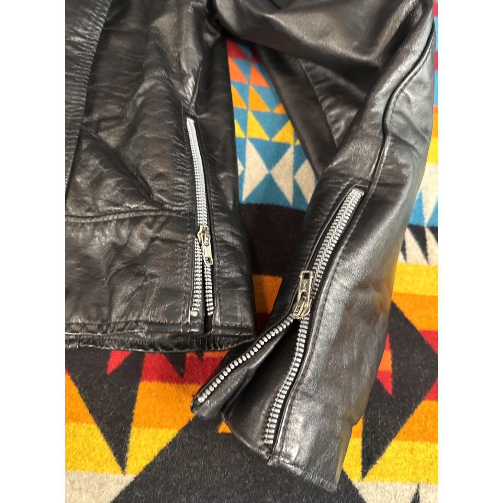 Brooks Brooks Leather Made In USA Cafe Racer Black Moto Motorcycle Jacket Men’s Sz 40 Mens Leather Jacket Black Cafe Racer Motorcycle Size US XXS / EU 40 - 7 Thumbnail