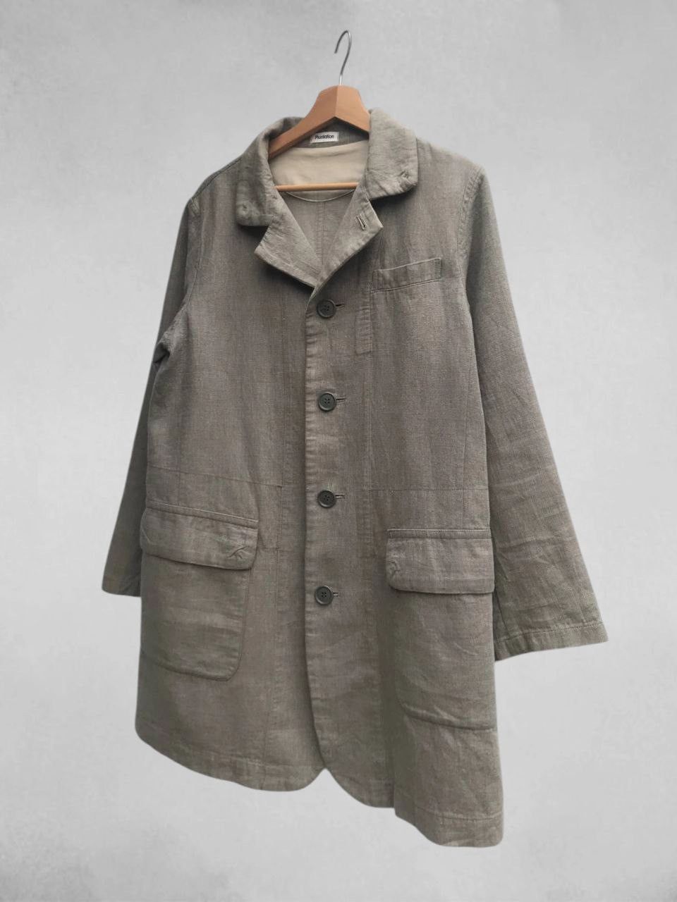 Issey Miyake Unisex Plantation Linen Blend Marled Coat Size M / US 6-8 / IT 42-44 - 7 Thumbnail