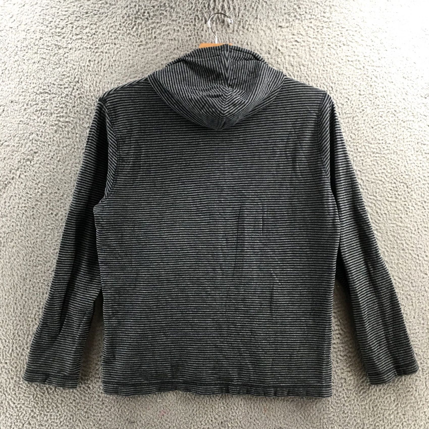 Banana Republic Banana Republic Hoodie Mens XL Black Striped Cotton Long Sleeve Hoodie Sweatshirt Pullover Regular Fit All Seasons with Hooded Mens Clothing Clothing Size US XL / EU 56 / 4 - 7 Thumbnail