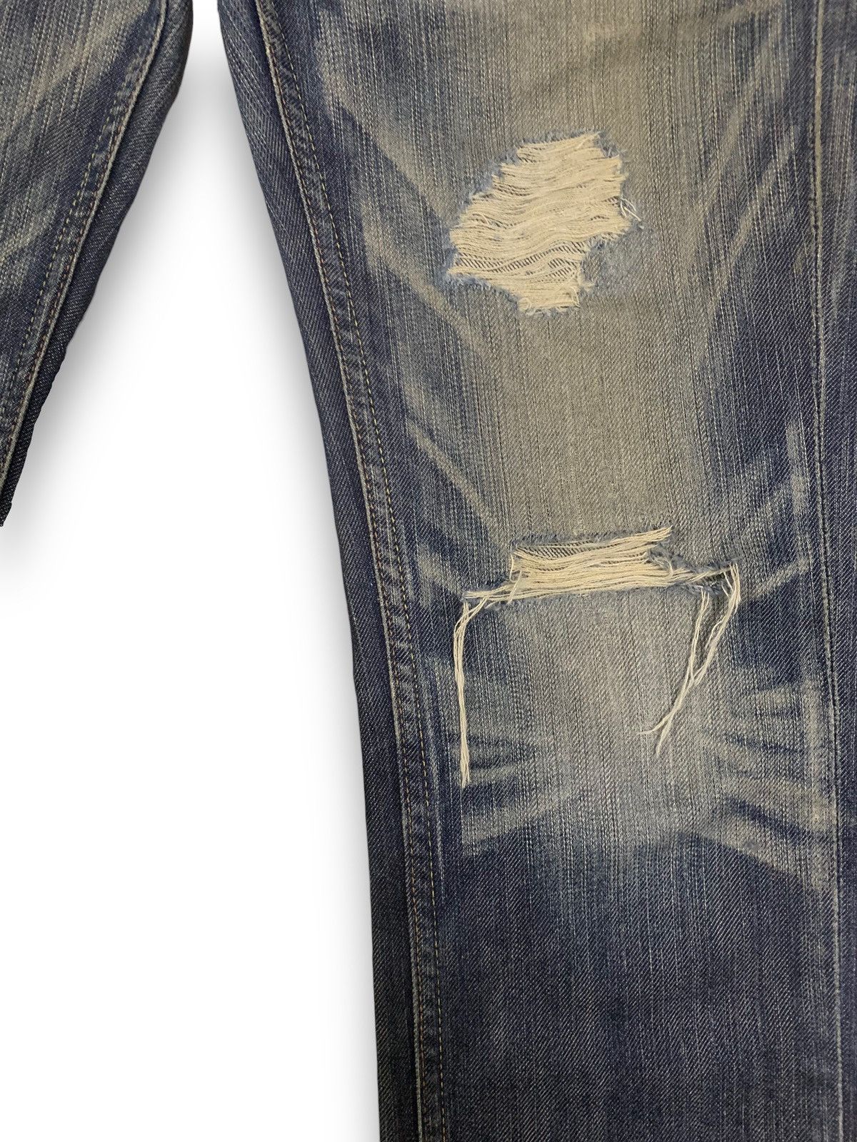 Levi's Vintage Clothing Vintage Y2K Levis 513 Honeycomb Slim Fit Distressed Jeans Size US 30 / EU 46 - 8 Thumbnail