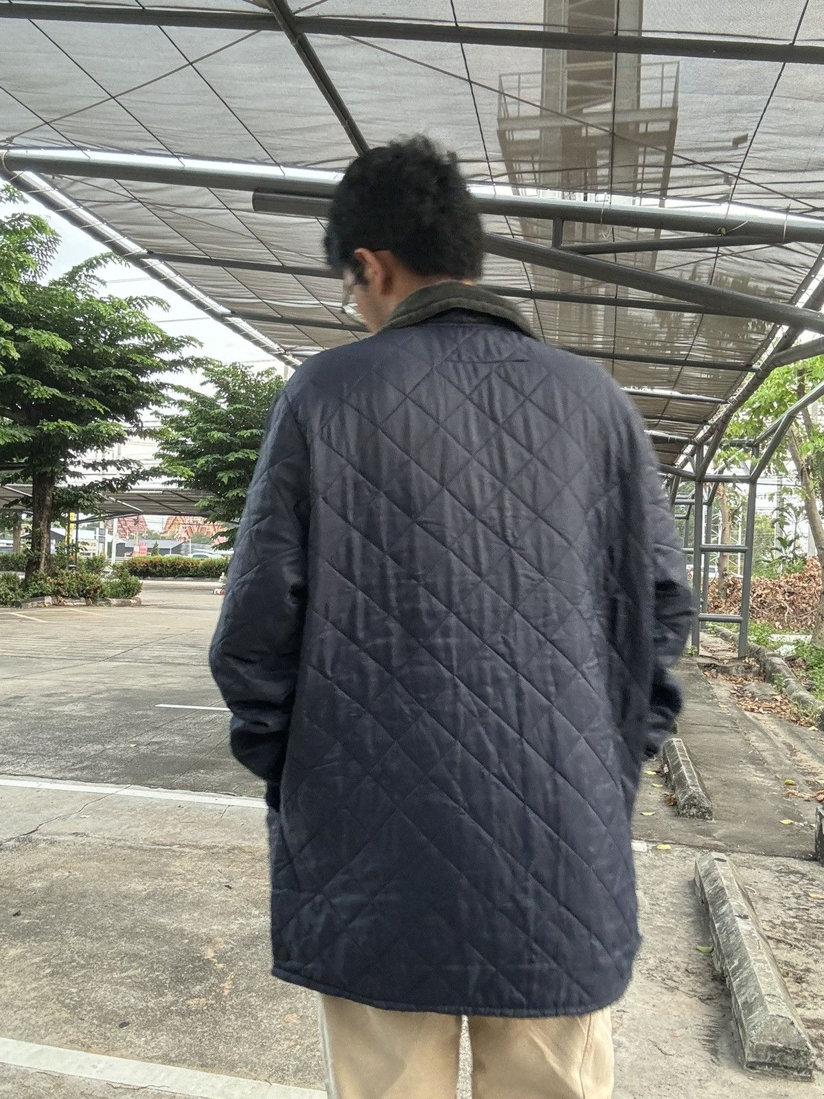 Barbour × Vintage Vintage Barbour Liddesdale Quilted Jacket XL Navy Size US XL / EU 56 / 4 - 6 Thumbnail
