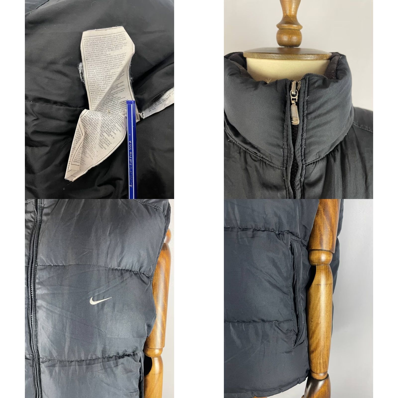 Nike Nike Mens Puffer Down Vest Size XL Black Polyester Sleeveless Windbreaker Size US XL / EU 56 / 4 - 8 Thumbnail