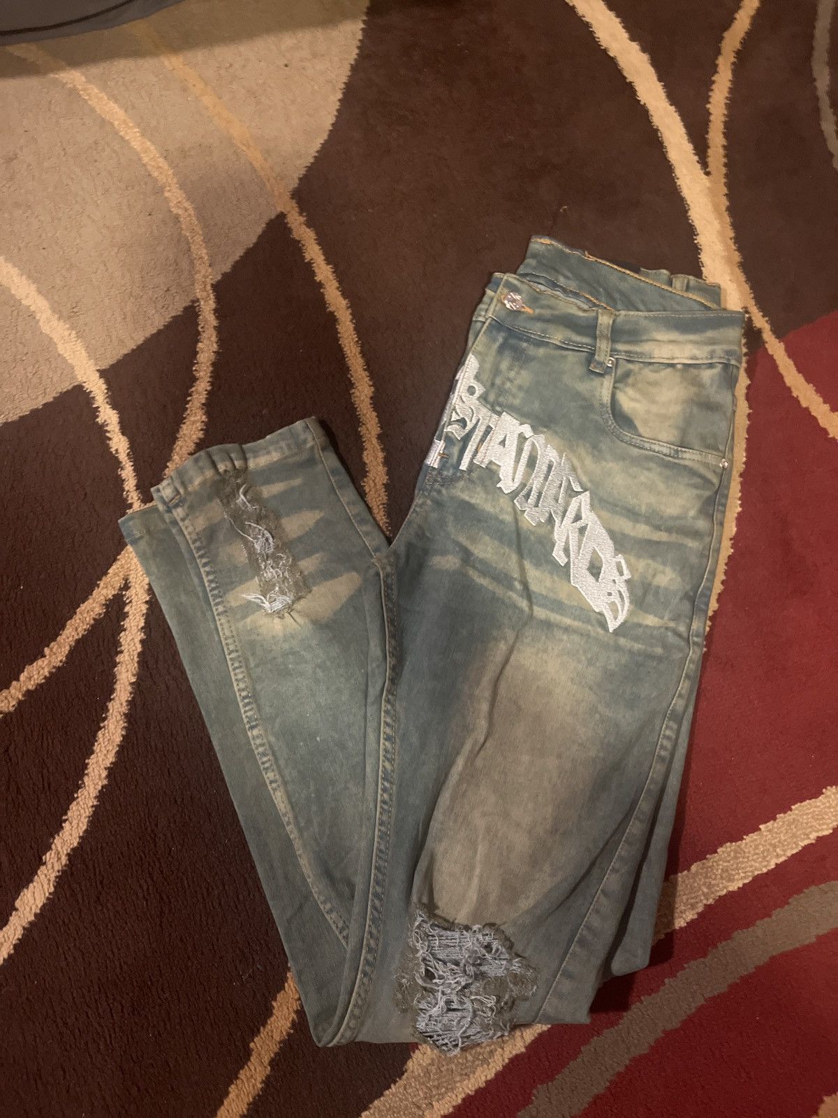 Designer Archive Stranger2standards - Green Denim Size US 30 / EU 46 - 3 Thumbnail