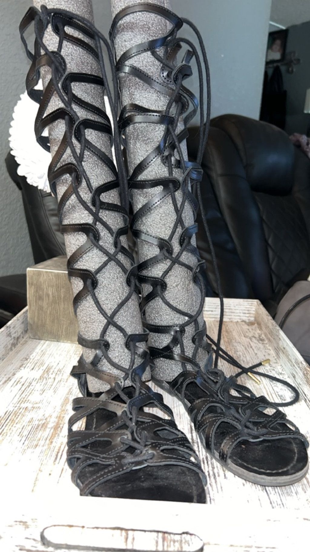 The Unbranded Brand Women's Black Gladiator Sandals Size 6 Size US 6 / IT 36 - 2 Thumbnail