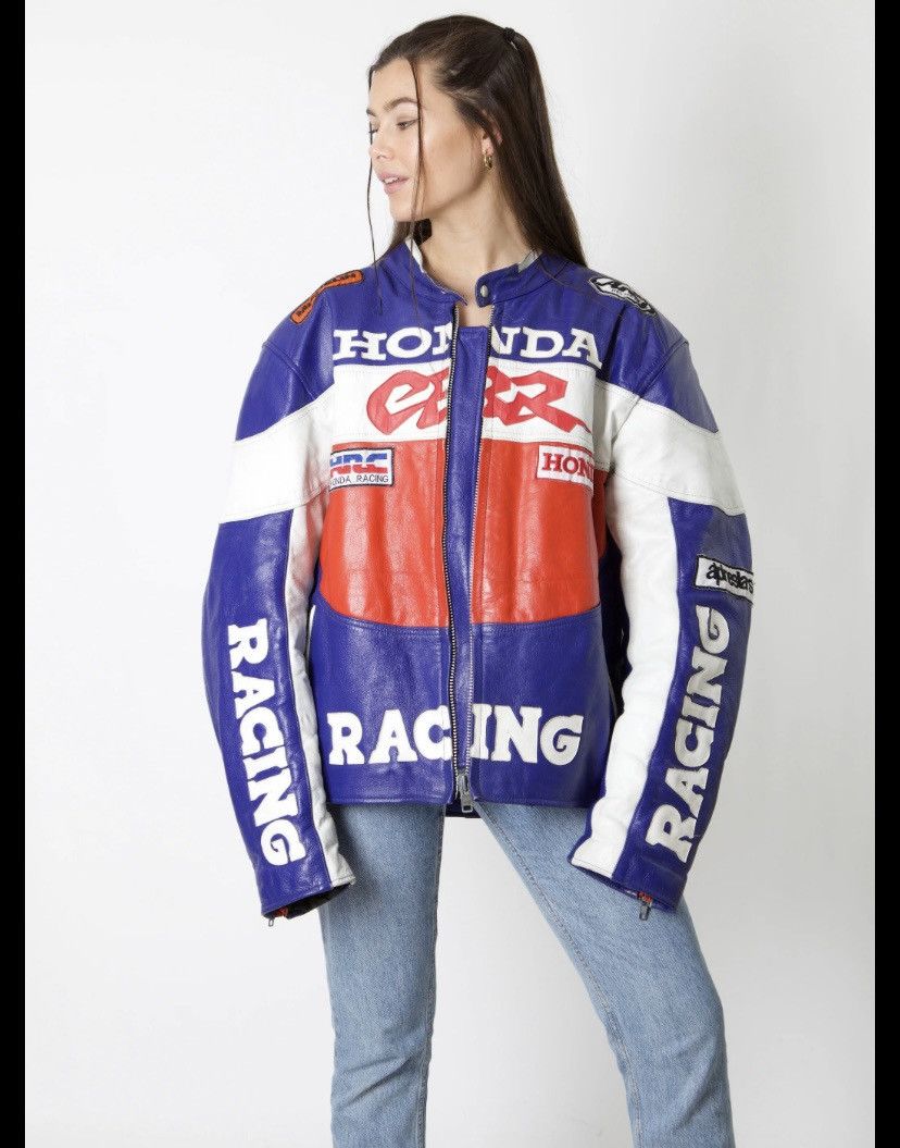 Vintage Honda CBR Leather biker jacket size Xs S Grailed