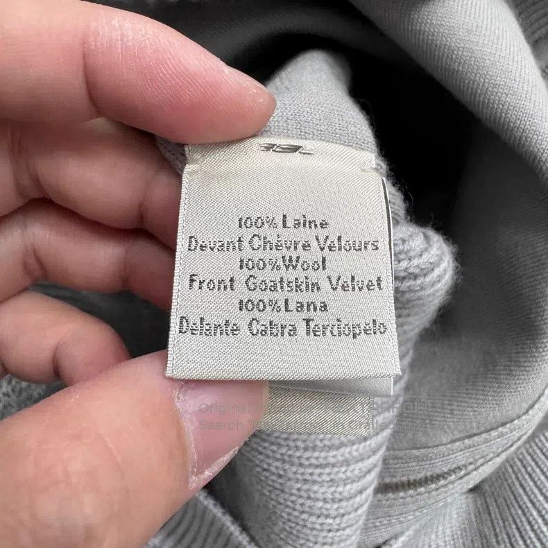 Hermes Hermes Wool and Leather Zip-up Cardigan Size US L / EU 52-54 / 3 - 5 Thumbnail