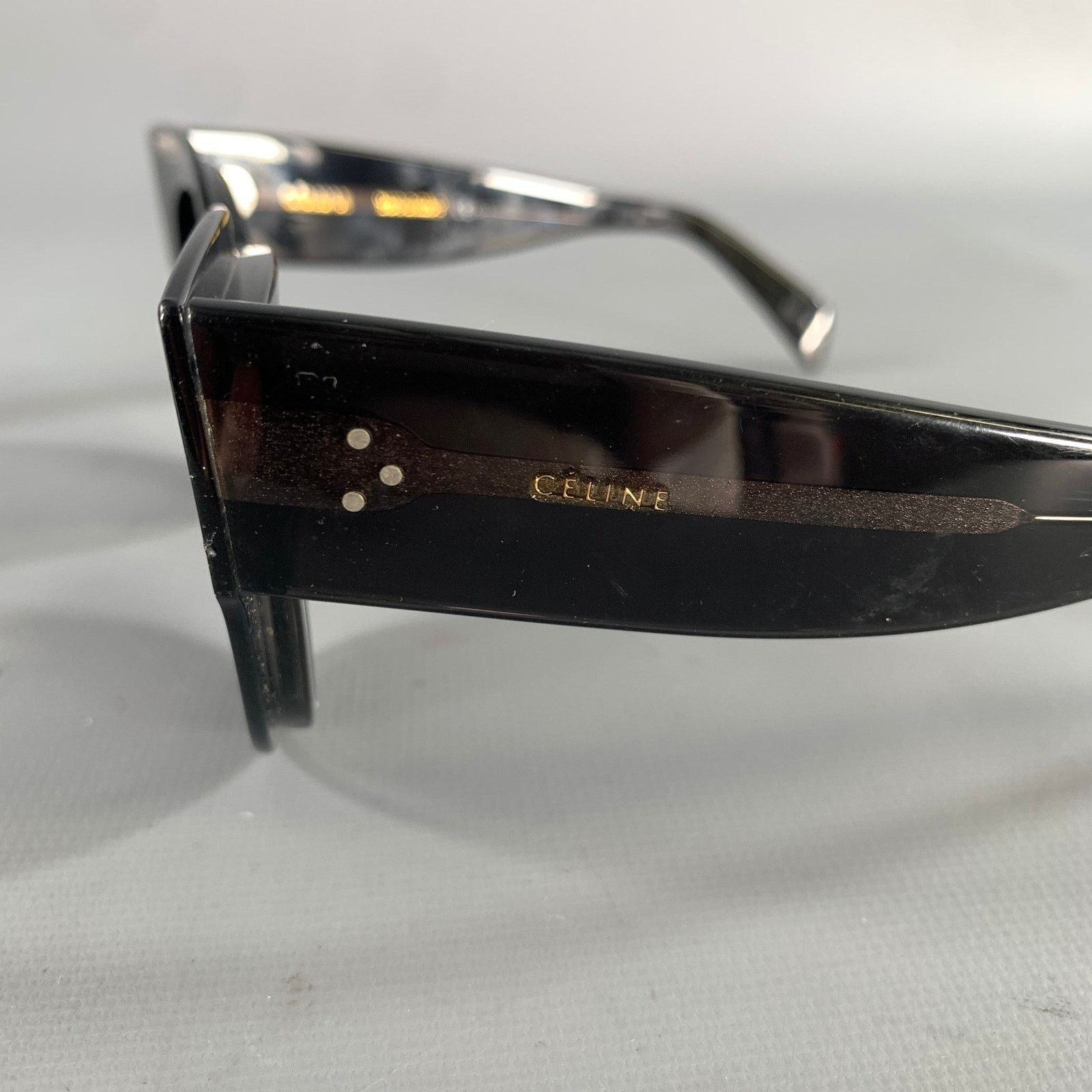 Celine CELINE Grey Acetate Sunglasses Size ONE SIZE - 7 Thumbnail