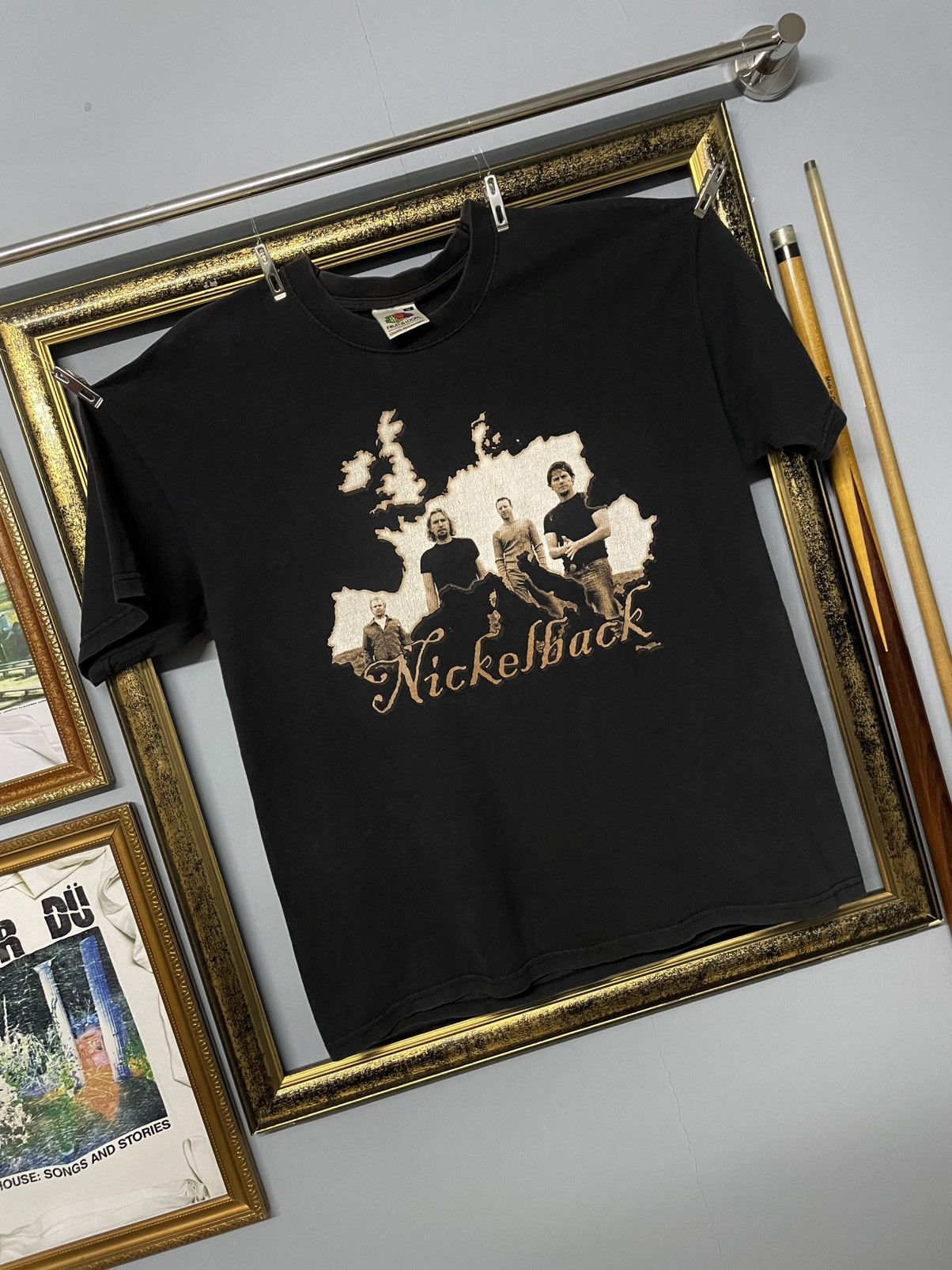 Band Tees Vintage Original Nickelback The Long Road Tour Faded Tshirt Size US M / EU 48-50 / 2 - 2 Thumbnail