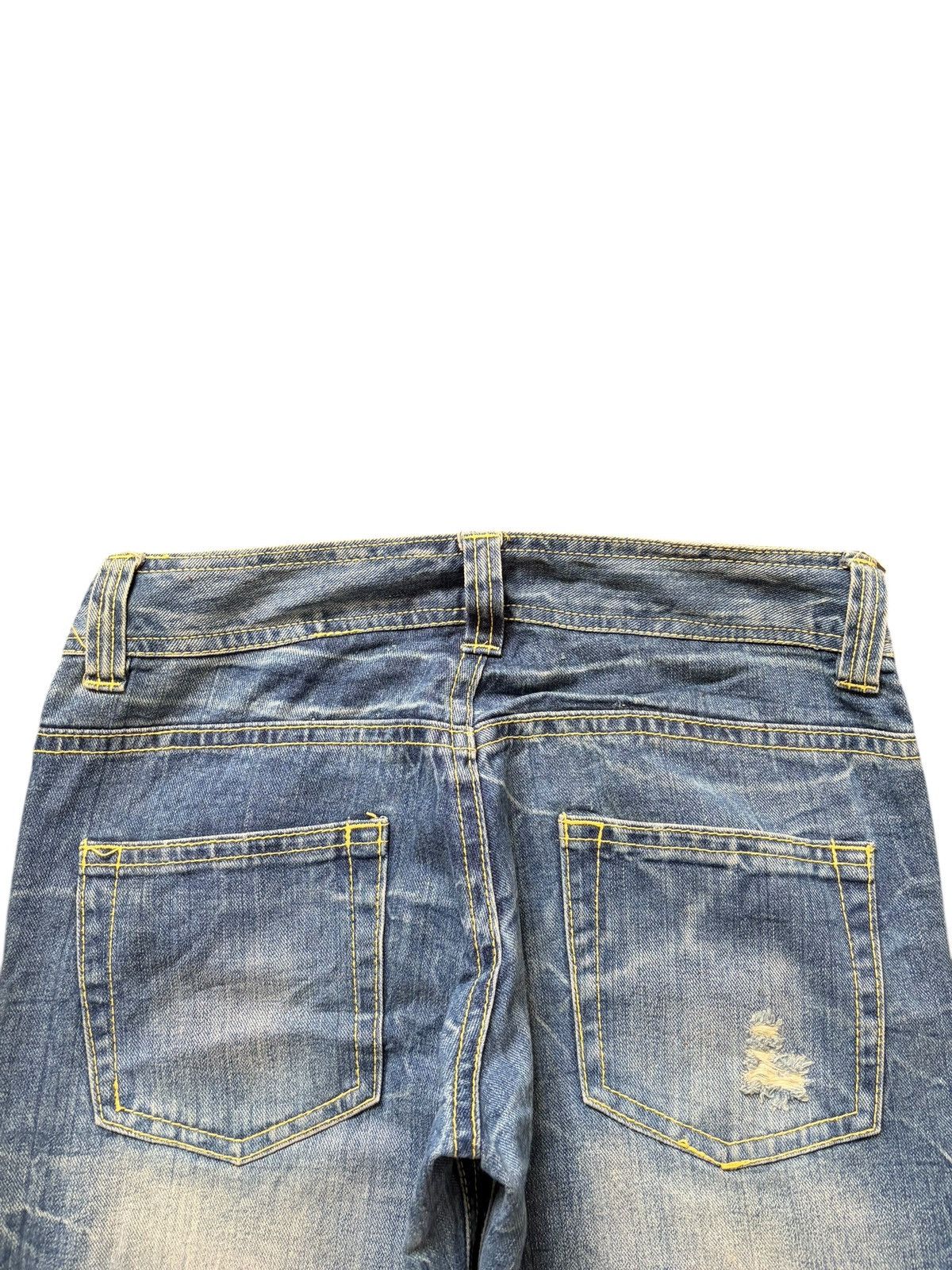 Fubu Vintage Japanese Brand Faded Wash Distress Loose Jeans Size 29" - 4 Thumbnail