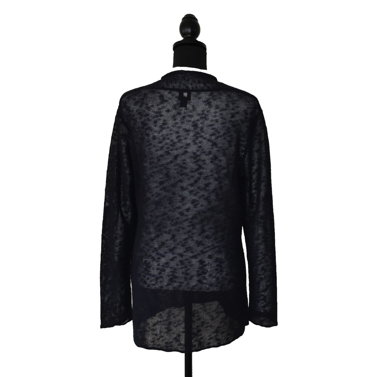 Eileen Fisher EILEEN FISHER Mesh Knit Linen V Neck Pullover Sweater Size M Size M / US 6-8 / IT 42-44 - 3 Thumbnail