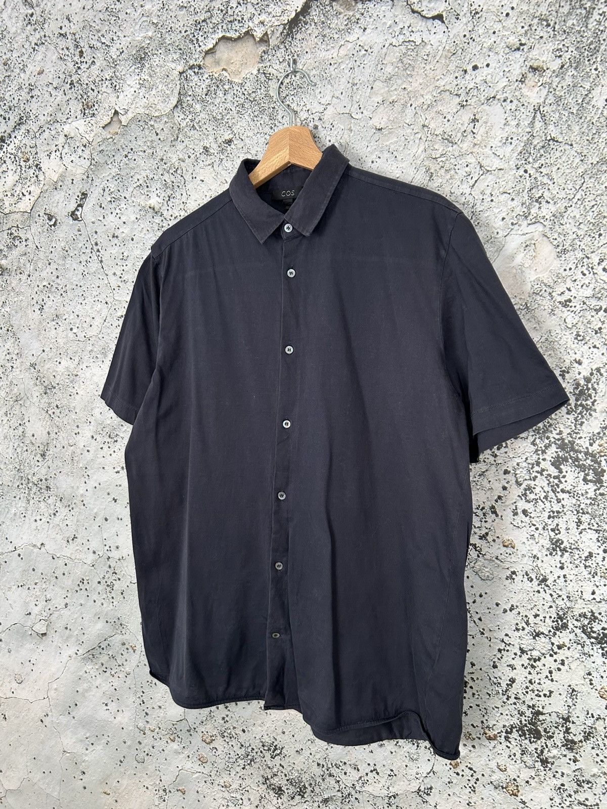 Cos COS Navy Shirt Button Ups Summer Avenr Garde Goth Punk Size US L / EU 52-54 / 3 - 2 Thumbnail