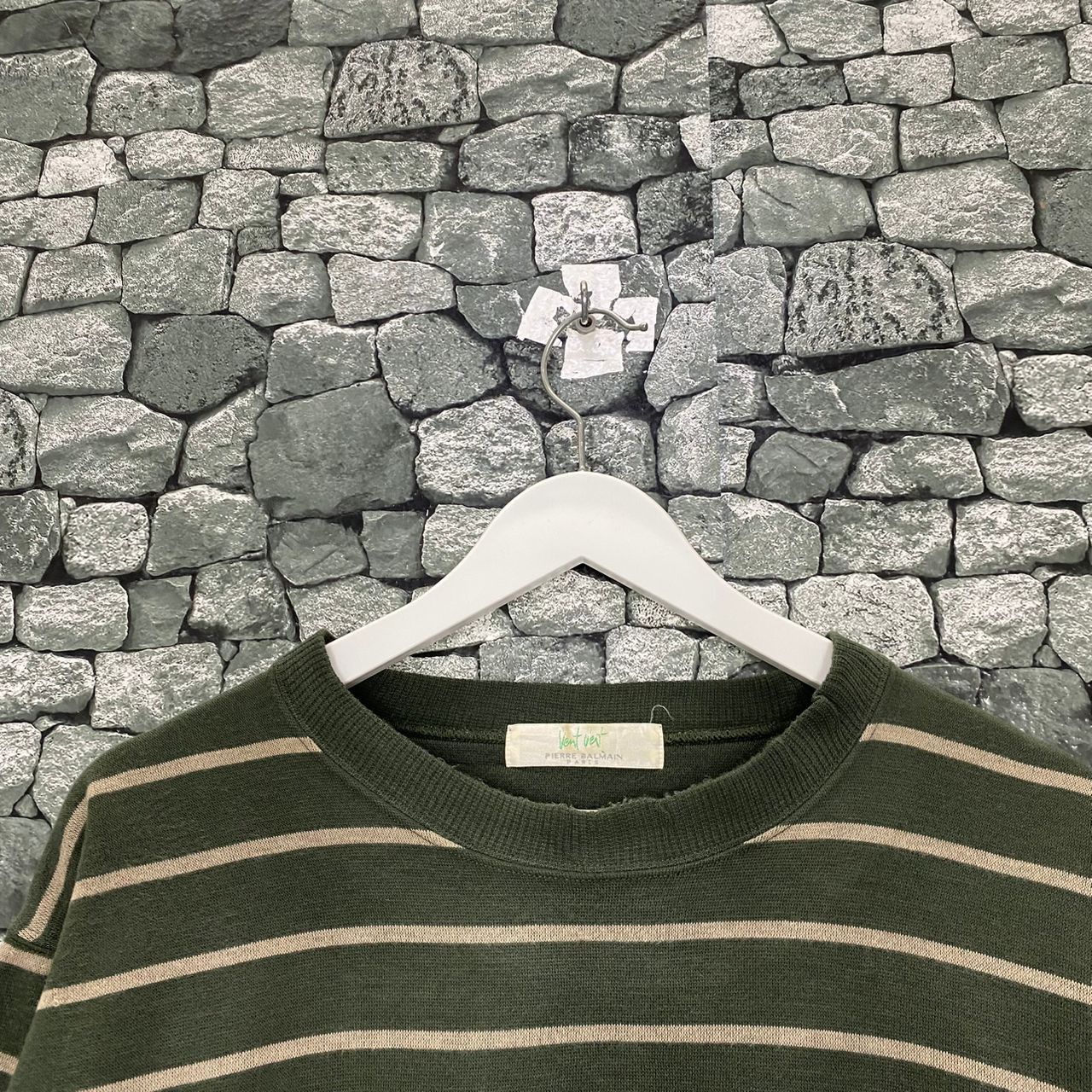 Pierre Balmain Vintage Vent Vent Pierre Balmain Paris Stripe Sweatshirt Size US L / EU 52-54 / 3 - 9 Thumbnail