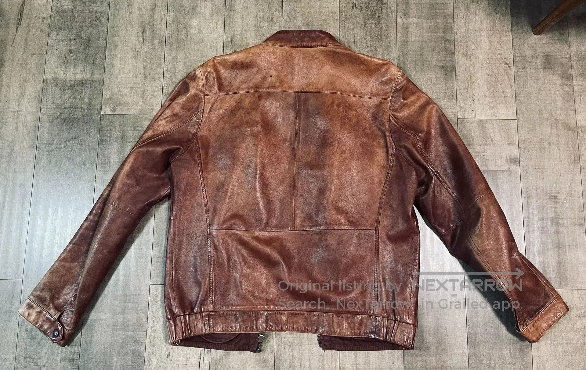 RRL Ralph Lauren Zara Distressed Leather Jacket. Size US M / EU 48-50 / 2 - 7 Thumbnail