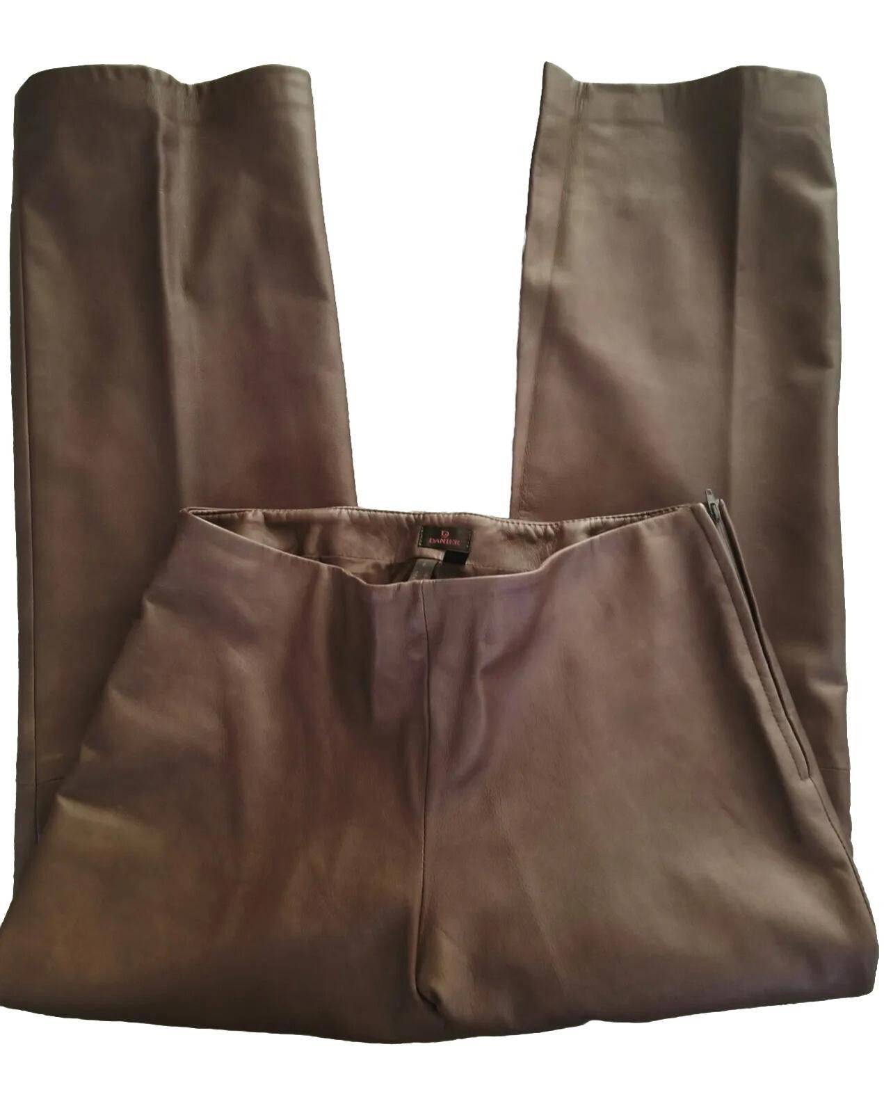 Danier Danier Women's Size 8 Genuine Leather Pant Suit Jacket Brown Size ONE SIZE - 7 Thumbnail