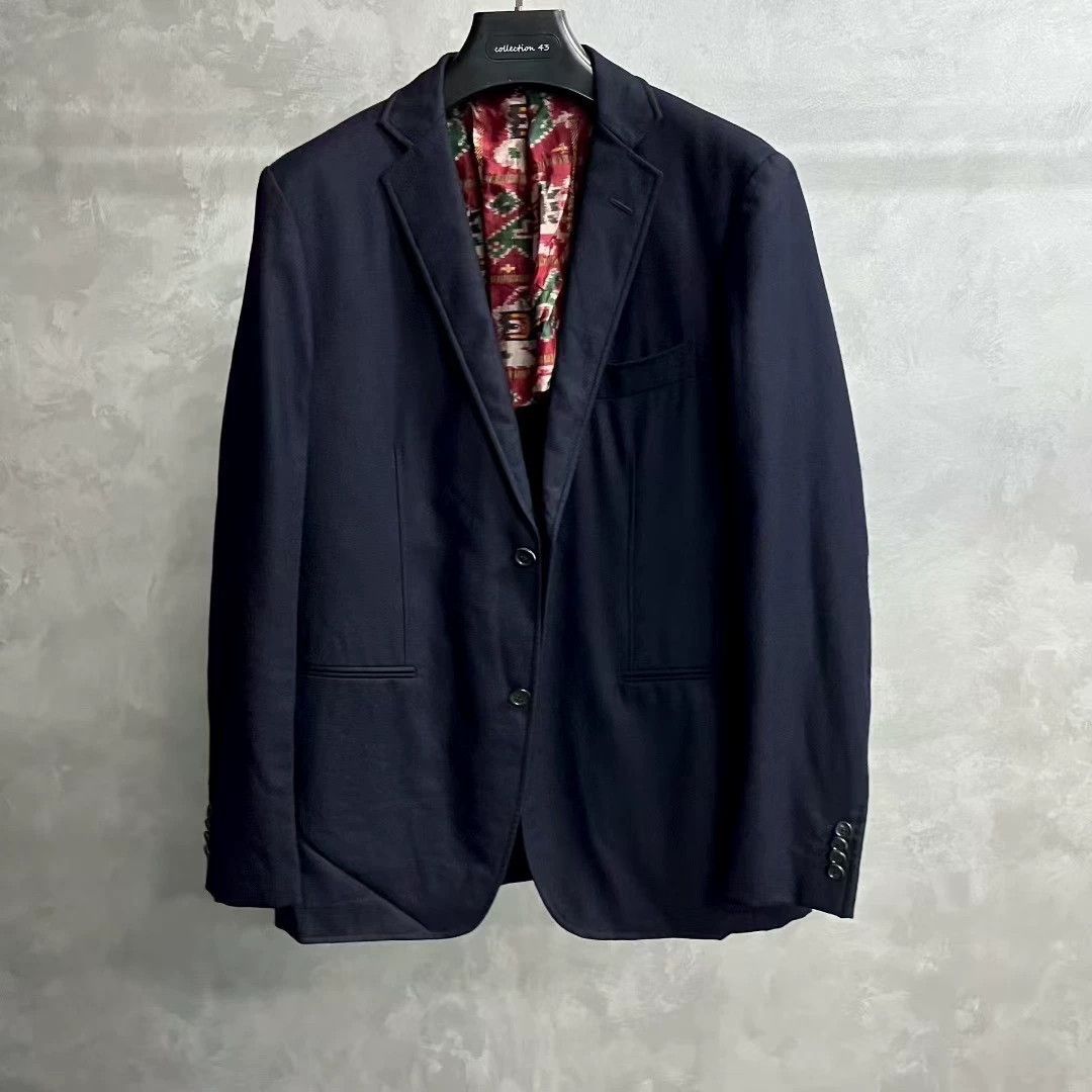 Massimo Osti new deep blue casual long sleeve blazer Size US L / EU 52-54 / 3 - 1 Thumbnail