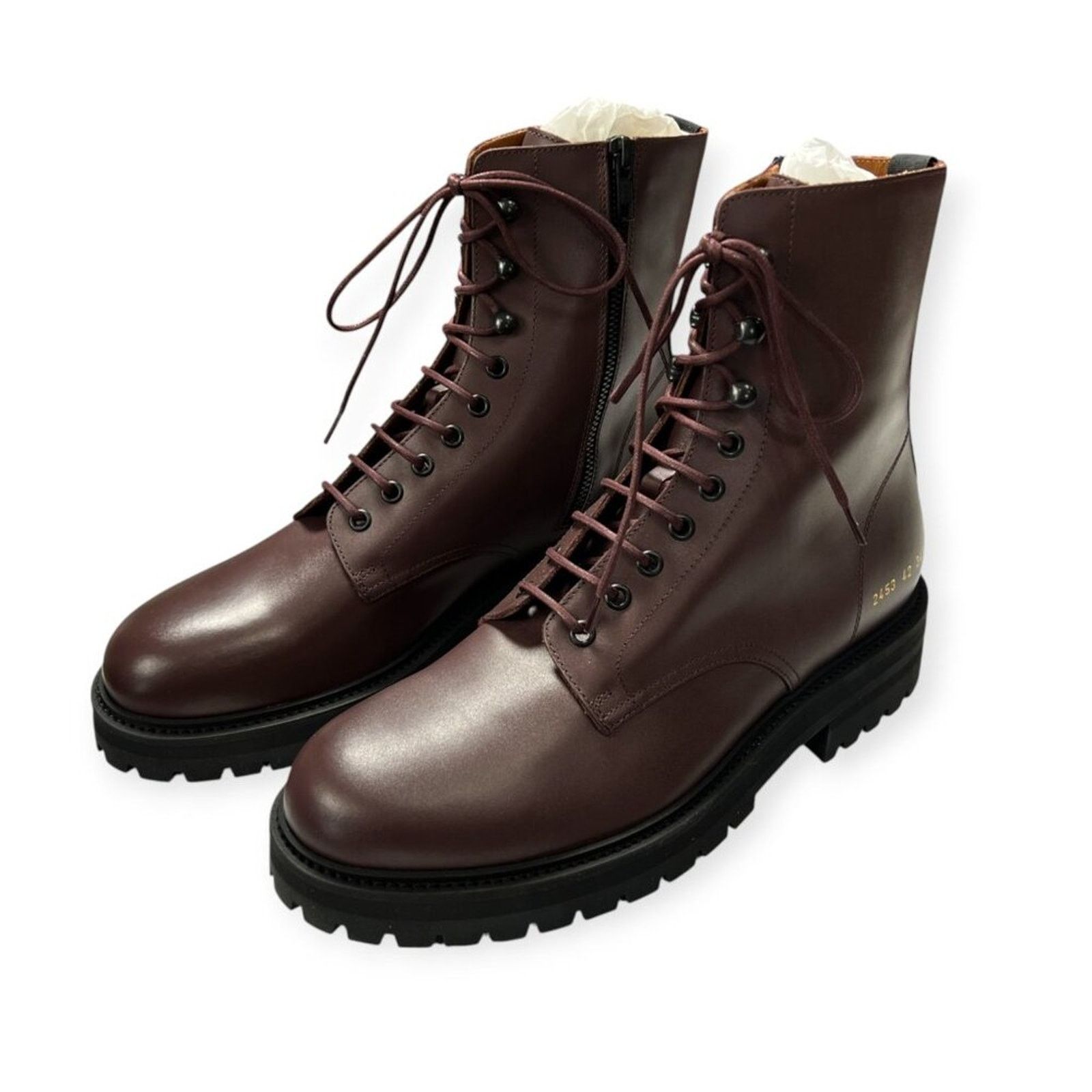 Common Projects Common Projects Burgundy Combat Boot EU 42 NWT ITALY Size US 9 / EU 42 - 2 Thumbnail