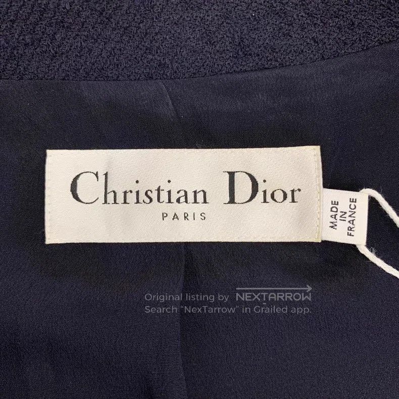 Dior Dior 24 dark blue woollen round neck single-breasted long- Size XXS / US 00 / IT 34 - 5 Thumbnail