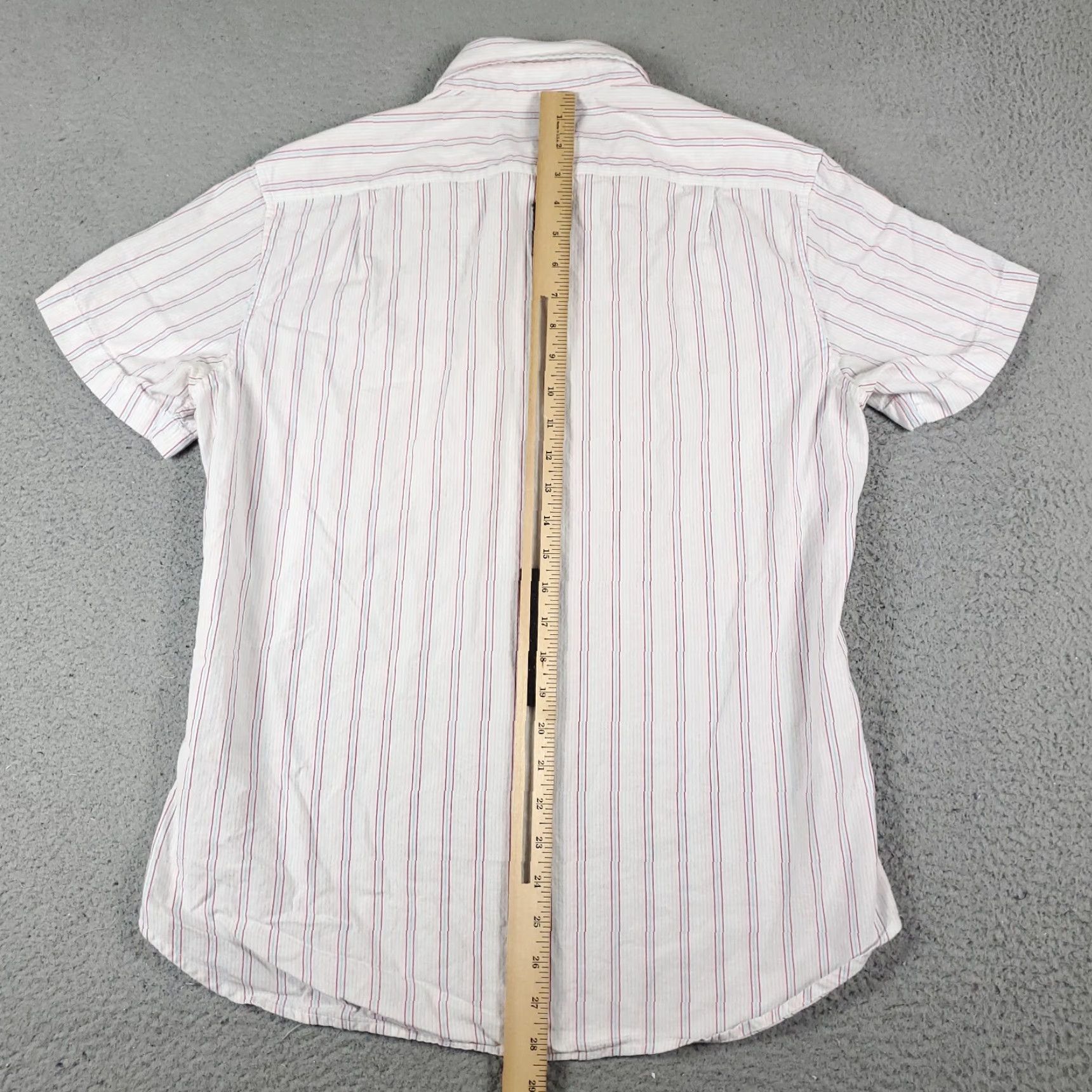 Bonobos Bonobos Shirt Mens Medium Gray Striped Button-Up Short Sleeve Casual Business Formal Workwear Classic Preppy Mens Medium Gray Striped Bonobos Shirt Size US M / EU 48-50 / 2 - 4 Thumbnail
