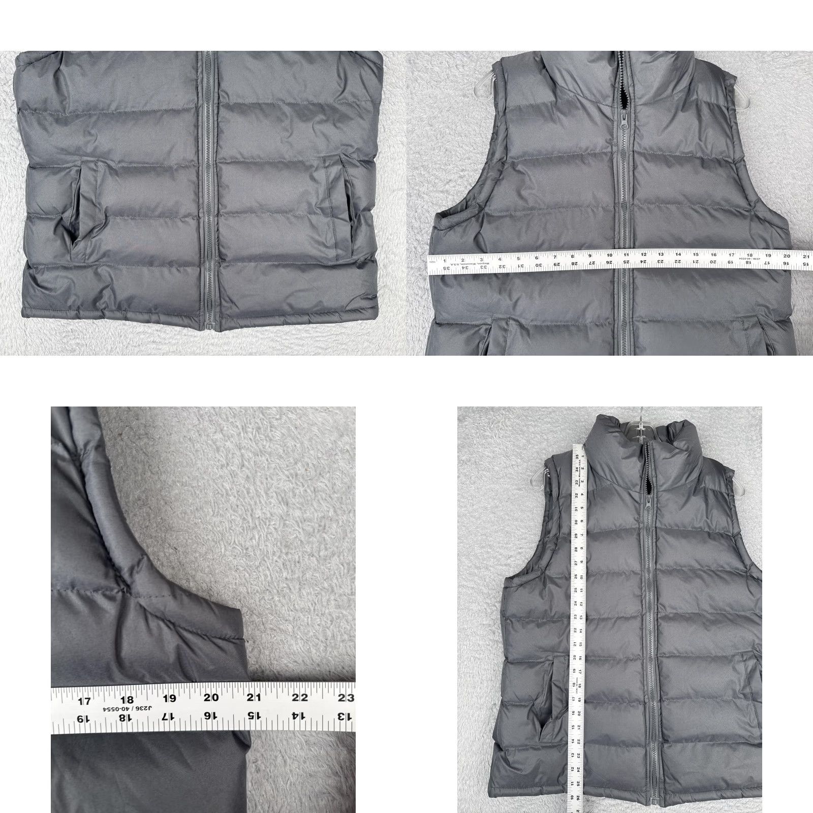 Vintage Fourcast Vest Mens Large Gray Puffer Quilted Sleeveless Full Zip Warm Polyester Jacket/Coat Size US L / EU 52-54 / 3 - 8 Thumbnail