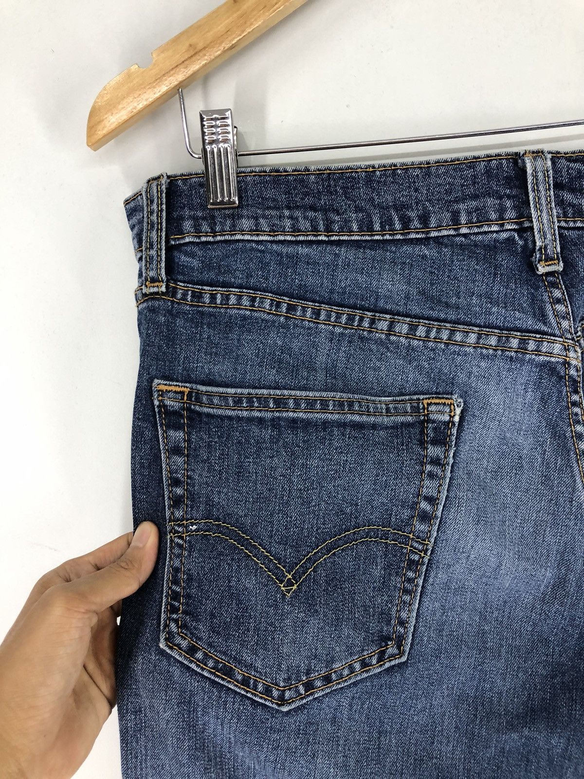Levi's Vintage Levis 511 Patchwork Distressed Faded Blue Jeans Size US 34 / EU 50 - 14 Thumbnail