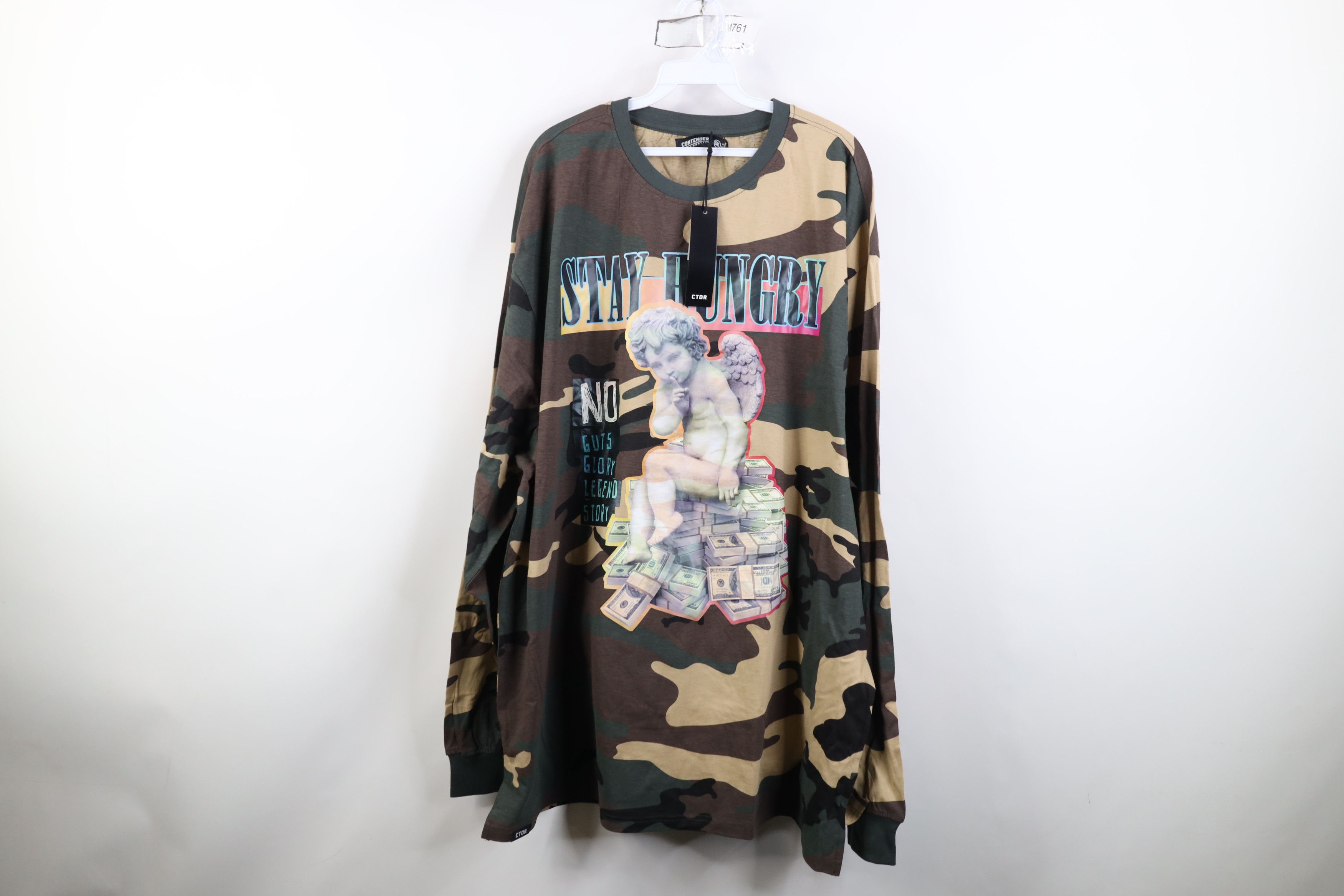 Vintage Deadstock Vintage Y2K Streetwear Angel Long Sleeve T-Shirt Size US XXL / EU 58 / 5 - 1 Thumbnail