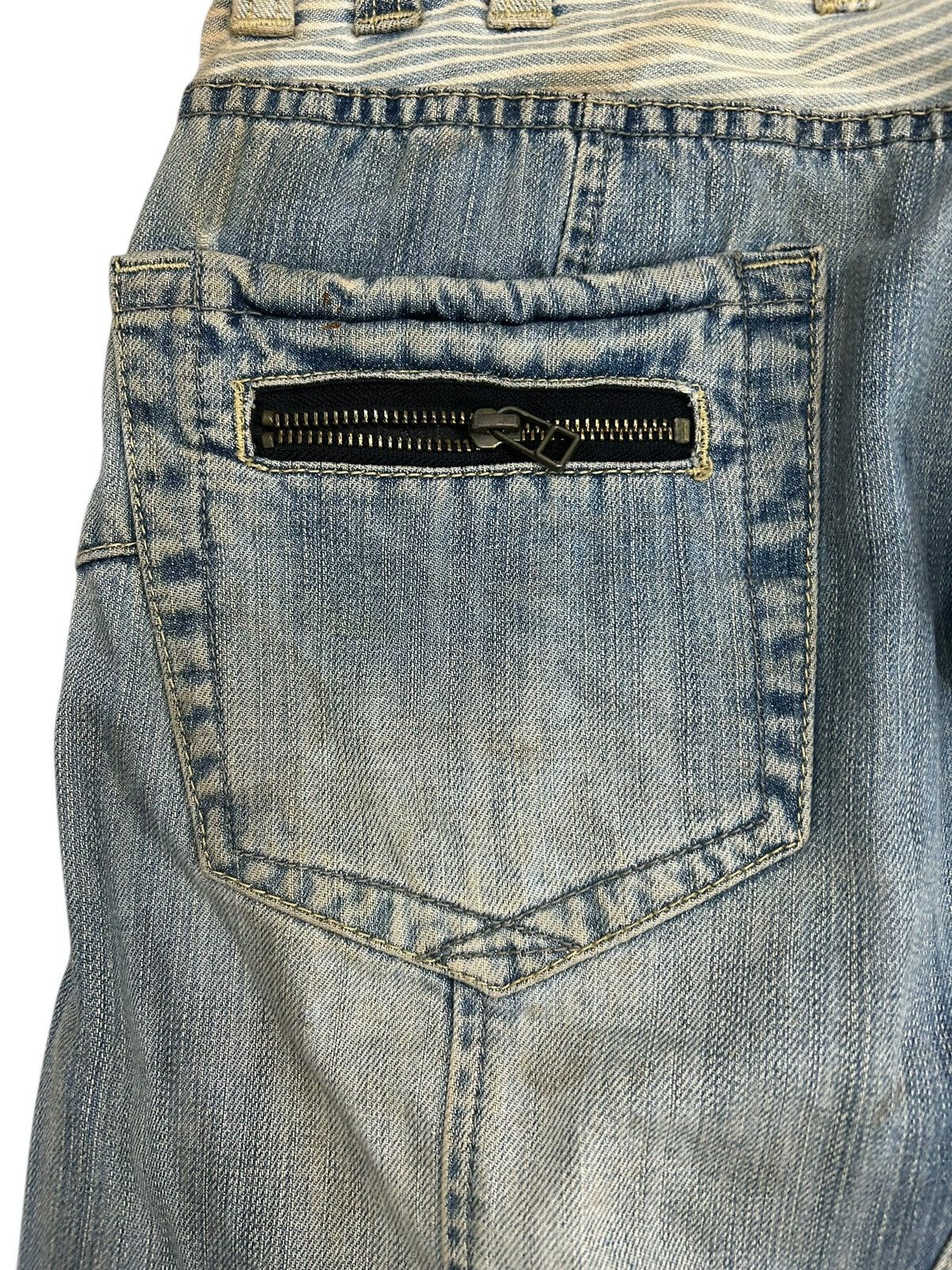 Le Grande Bleu (L.G.B.) Dominate Handcrafted Jean Japan Double Waist Dirty Distress Size US 31 - 18 Thumbnail