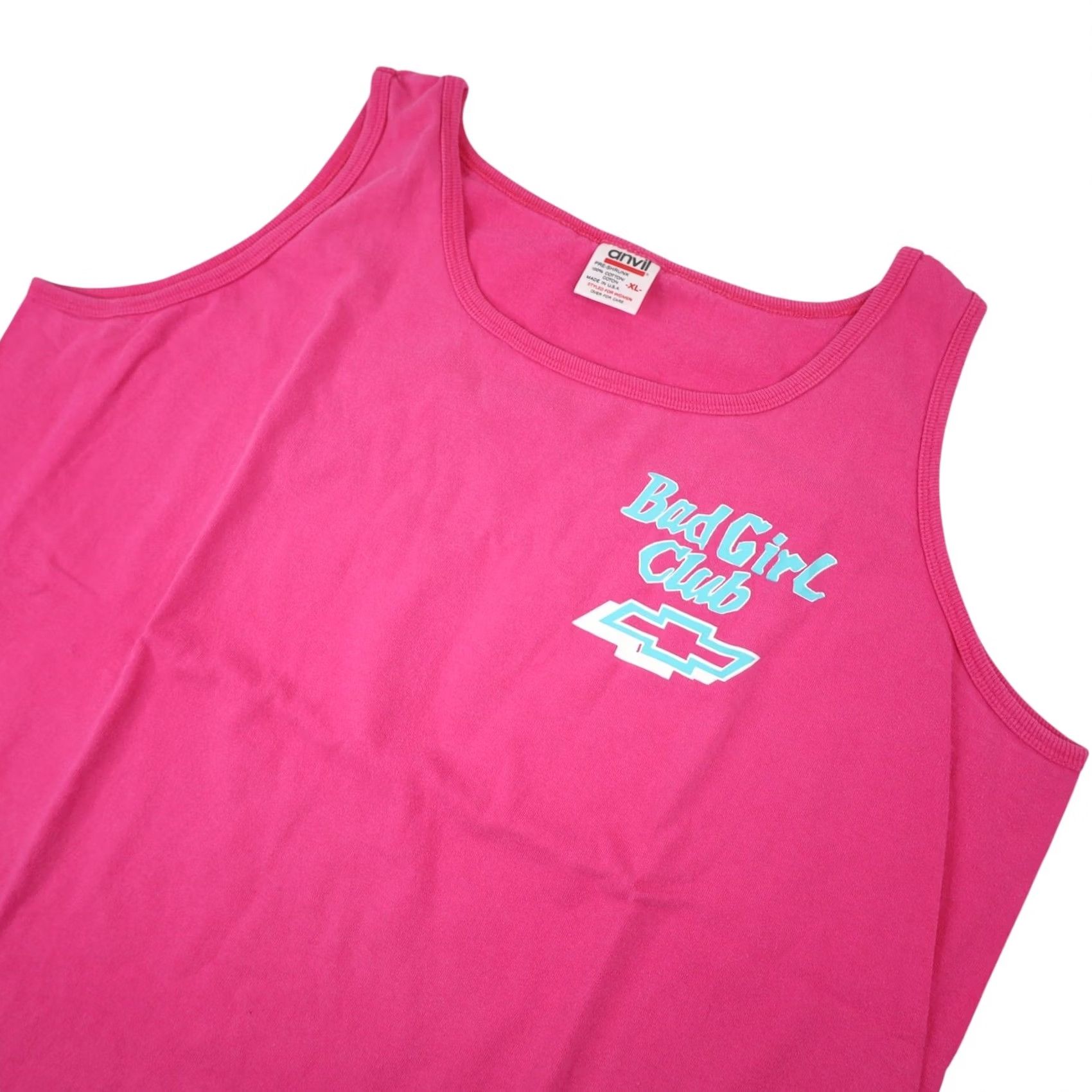 Pinko VINTAGE Chevy "Bad Girl Club" Graphic Tank Top Pink Women XL Tank Shirt Size XL / US 12-14 / IT 48-50 - 2 Thumbnail