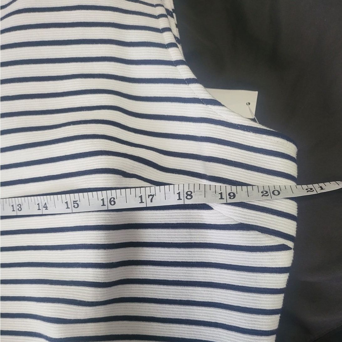 Other Talbots Navy & White Sleeveless Knee Length Dress - 14P Size XL / US 12-14 / IT 48-50 - 6 Thumbnail