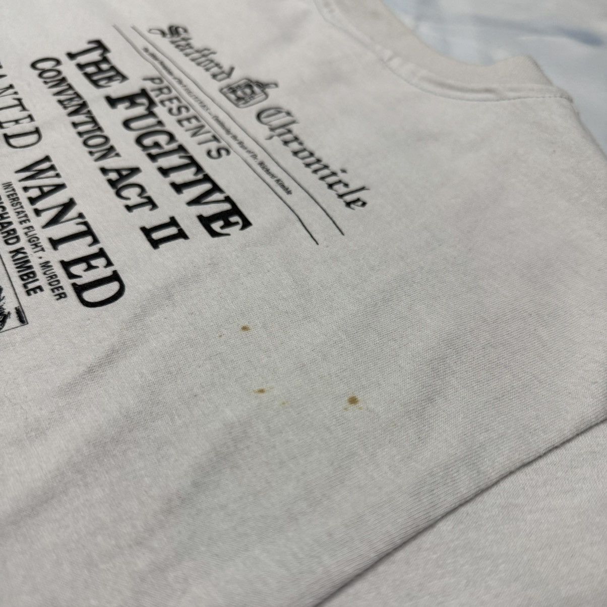 Warner Bros VINTAGE 90S THE FUGITIVE MOVIE TEE Size US M / EU 48-50 / 2 - 6 Thumbnail